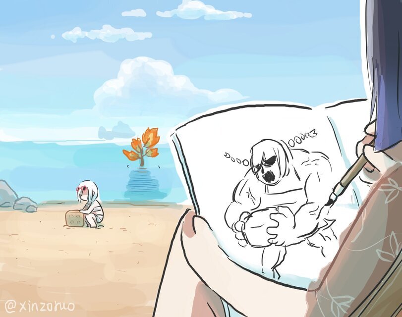 The beach episode will end soon( - Genshin impact, Anime art, Humor, Xinzoruo, Yelan (Genshin Impact), Shenhe, Longpost