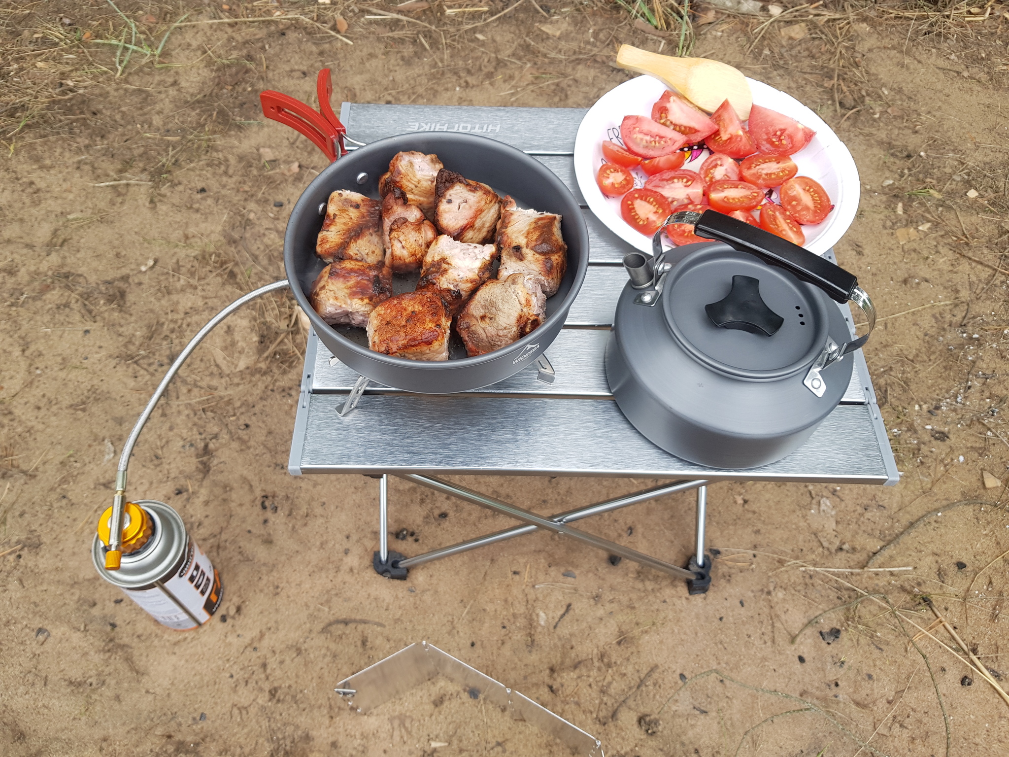 PVD on the beach in Bolshaya Izhora - My, A bike, Shashlik, Meat, PVD, Hike, Beach, Tent, Doshirak, Nature, Calmness, Longpost, Saint Petersburg