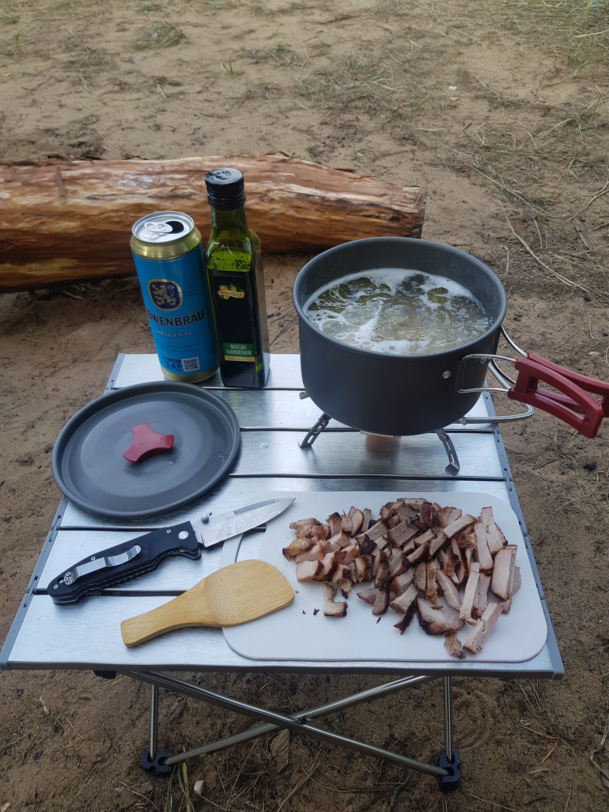 PVD on the beach in Bolshaya Izhora - My, A bike, Shashlik, Meat, PVD, Hike, Beach, Tent, Doshirak, Nature, Calmness, Longpost, Saint Petersburg