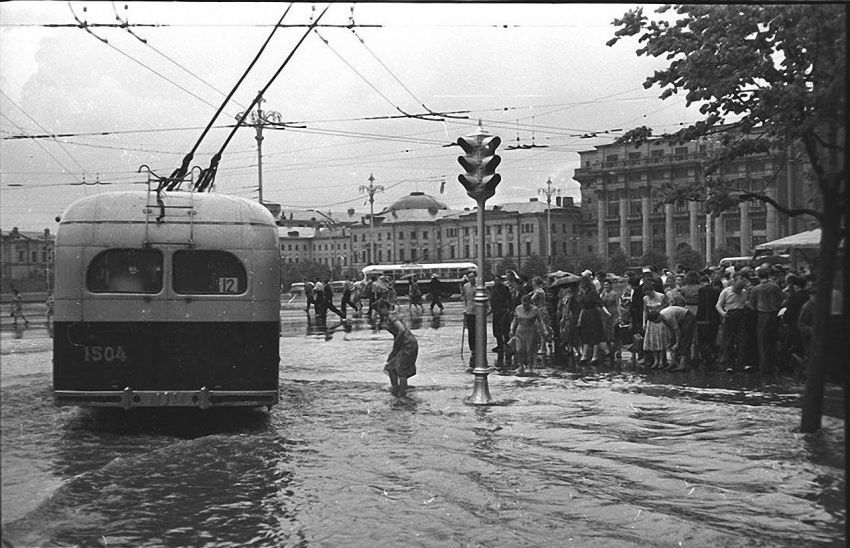 1950s MOSCOW AND MUSCOVITES - the USSR, 50th, Old photo, Longpost, Black and white photo