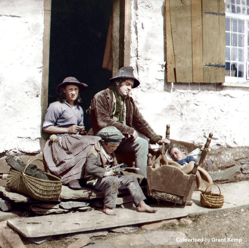 RESTORED COLOR IN THE PHOTO OF THE 19th CENTURY - Old photo, 19th century, Longpost, hippopotamus, Dog, Children