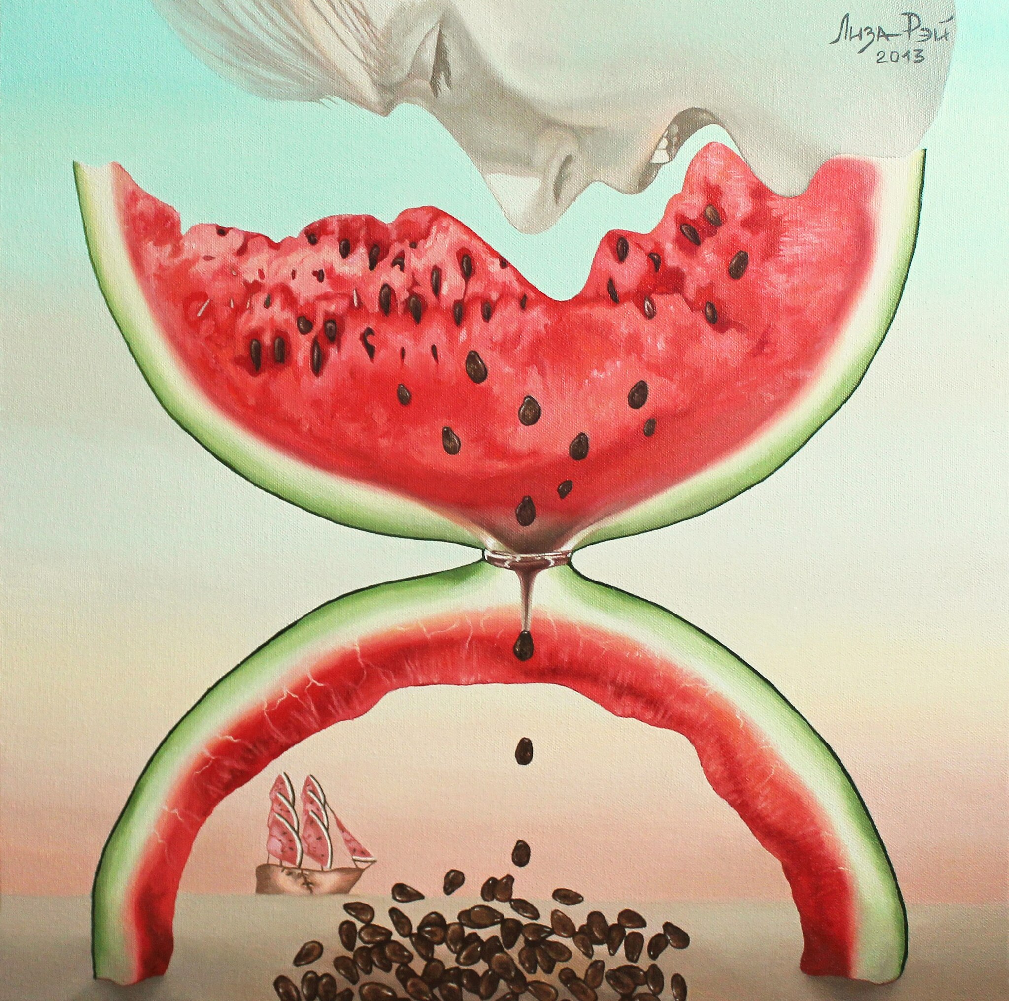 Summer mood. Surrealism by Lisa Ray - My, Surrealism, Summer, Sea, Lisa Ray, Painting, Painting, Longpost