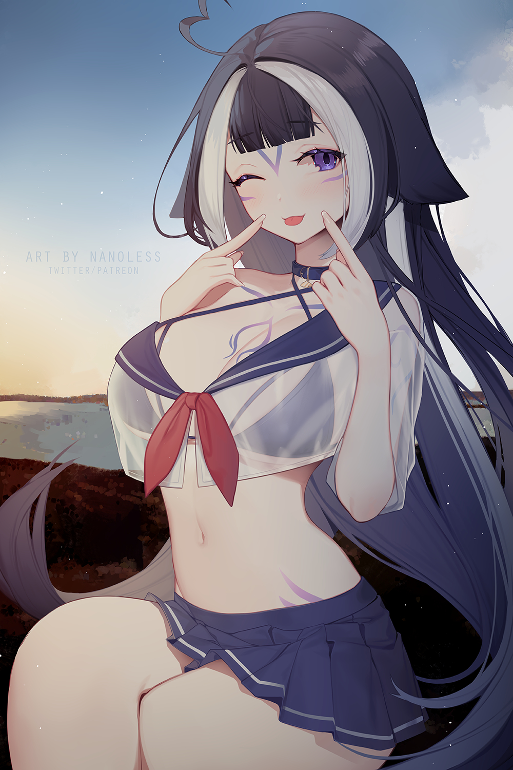 Shylily - NSFW, Anime art, Anime, Virtual youtuber, Twitchtv, Hand-drawn erotica, Nanoless, Longpost