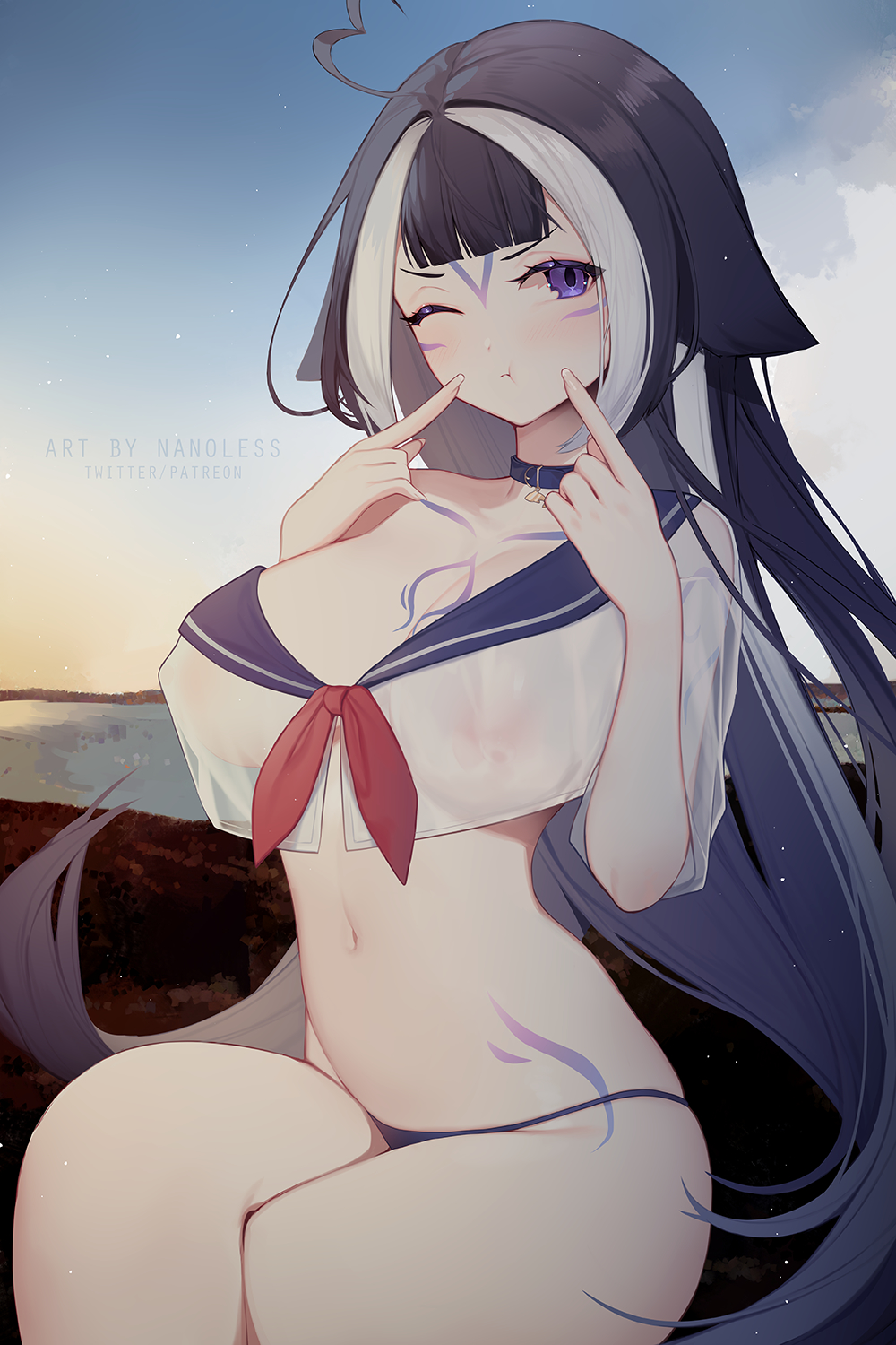 Shylily - NSFW, Anime art, Anime, Virtual youtuber, Twitchtv, Hand-drawn erotica, Nanoless, Longpost