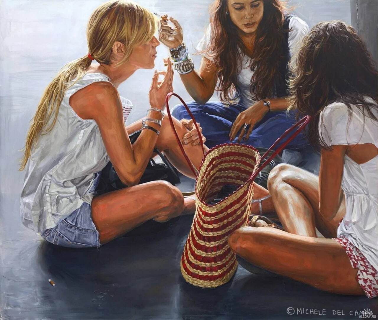 Girlfriends - Painting, Artist, Art, Painting, Drawing