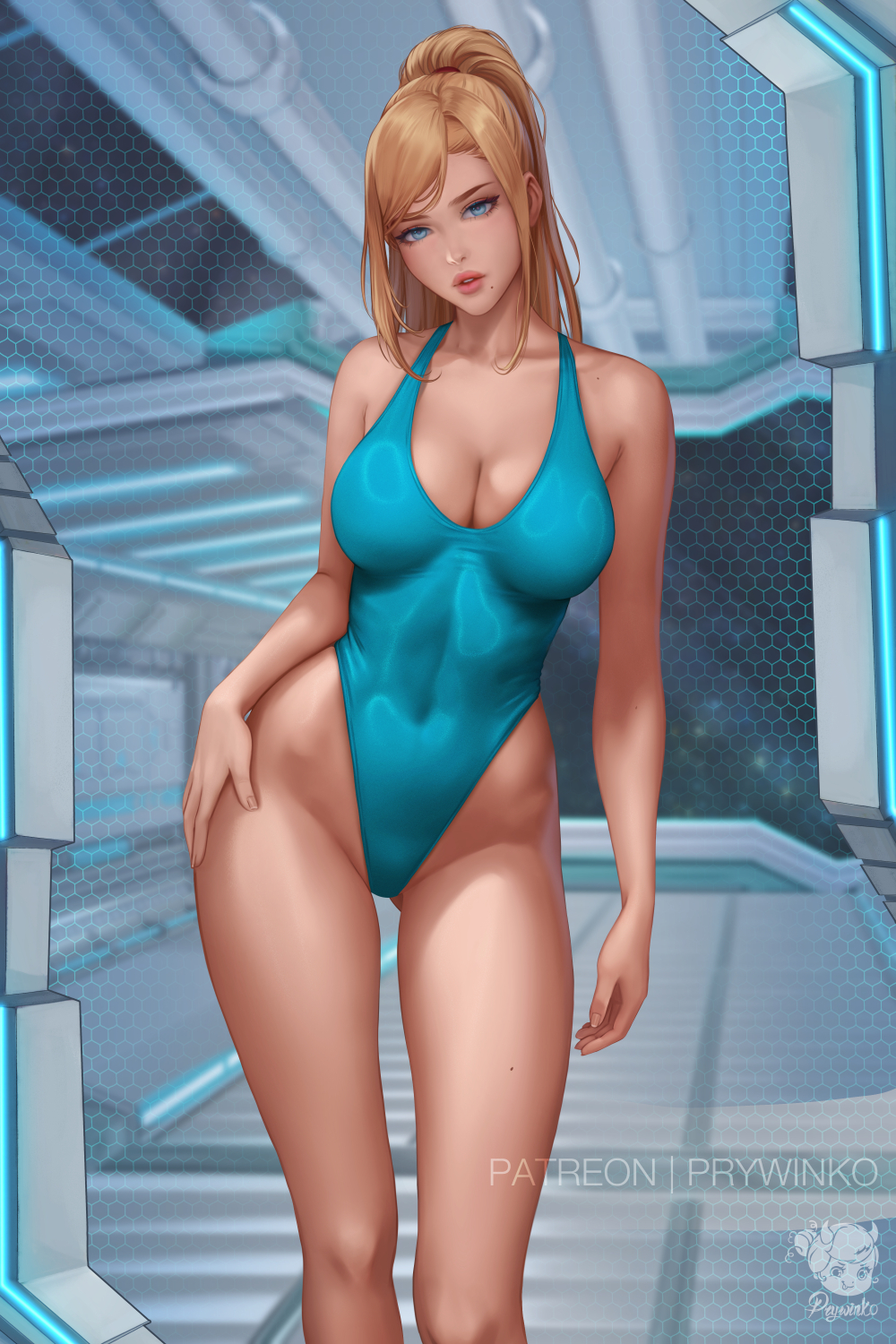 Samus aran - NSFW, Art, Anime art, Girls, Anime, Hand-drawn erotica, Samus aran, Metroid, Prywinko, Longpost