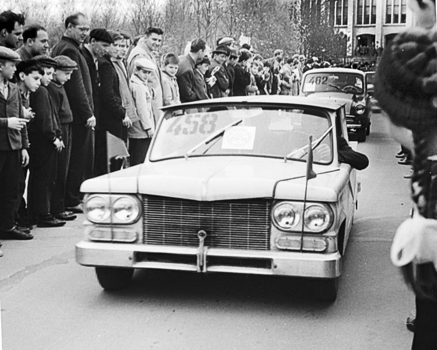 МОСКОВСКИЙ ПРАЗДНИК АВТОМОБИЛИСТОВ В 1966 ГОДУ - СССР, 60-е, Автовыставка, Старое фото, Длиннопост, Черно-белое фото