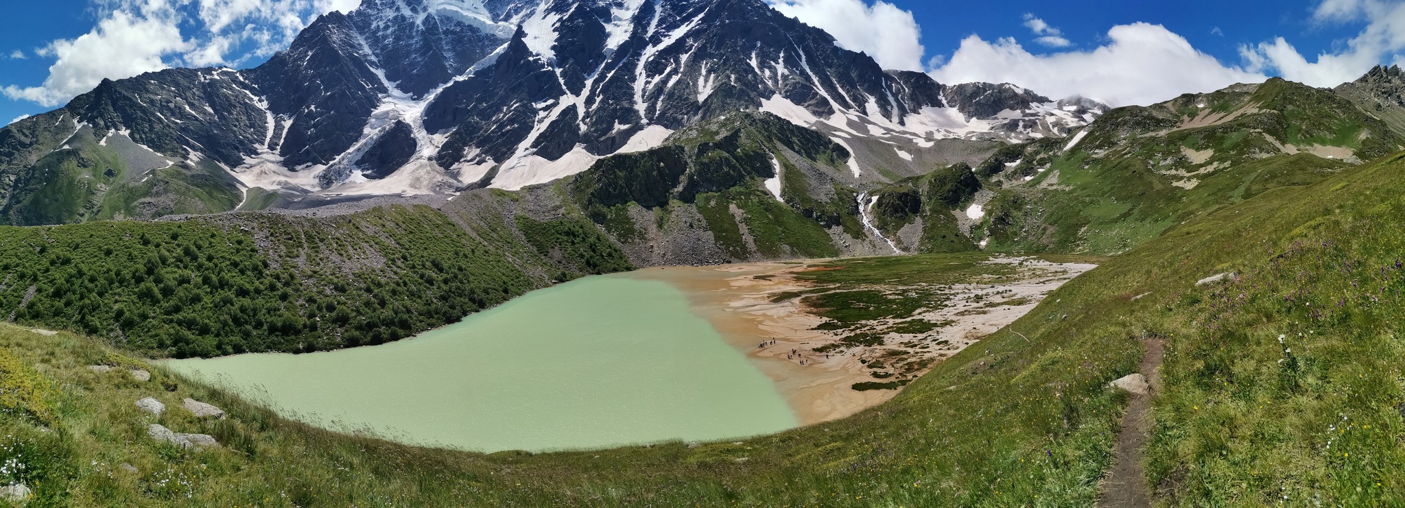 A walk to the lake donguz orun kel - My, Hike, The mountains, Tourism, Mountain tourism, Lake, Caucasus, Elbrus, Donguz, North Caucasus, The rocks, Camping