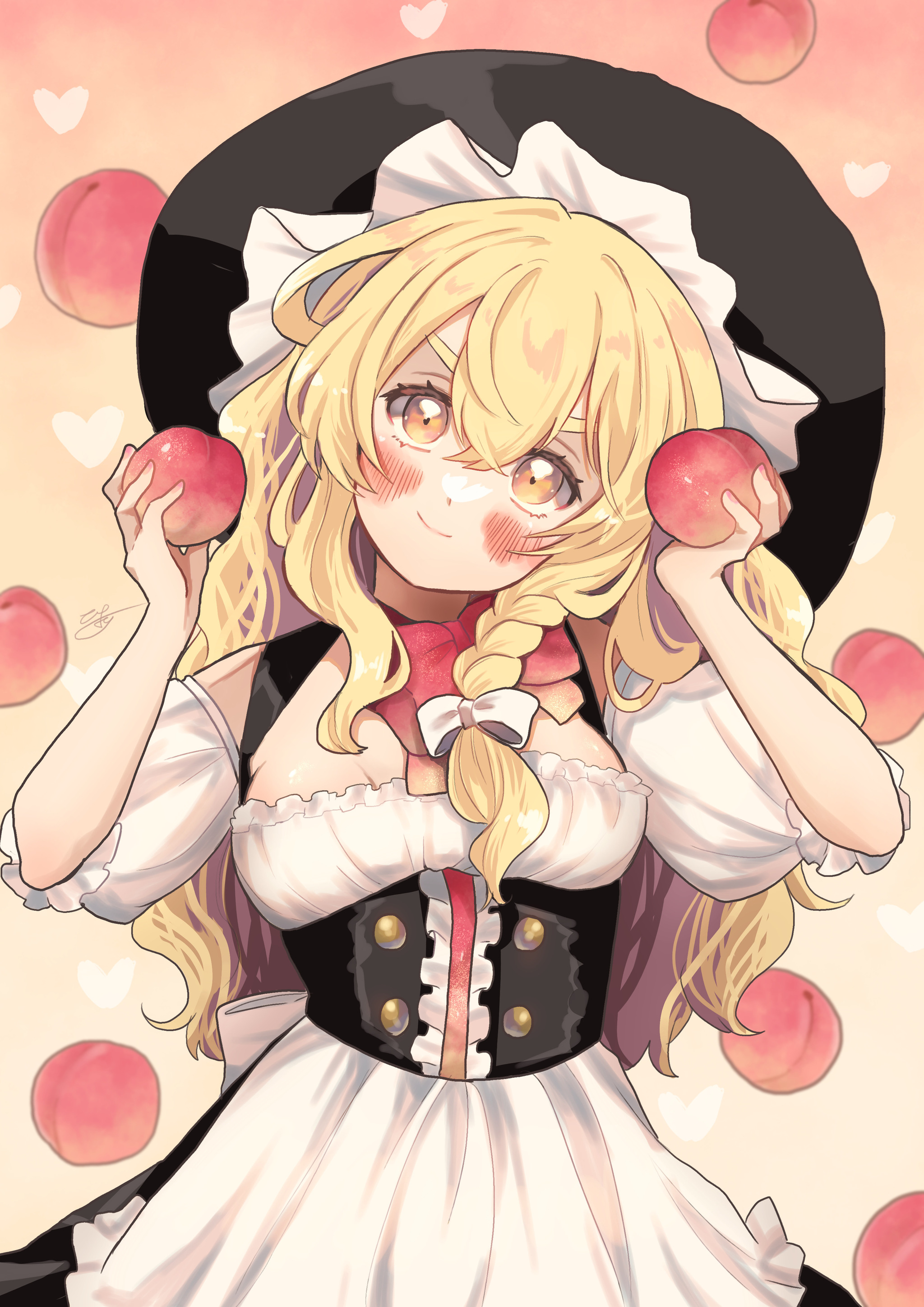 Peaches - Anime, Anime art, Touhou, Kirisame marisa, Uchisaki himari