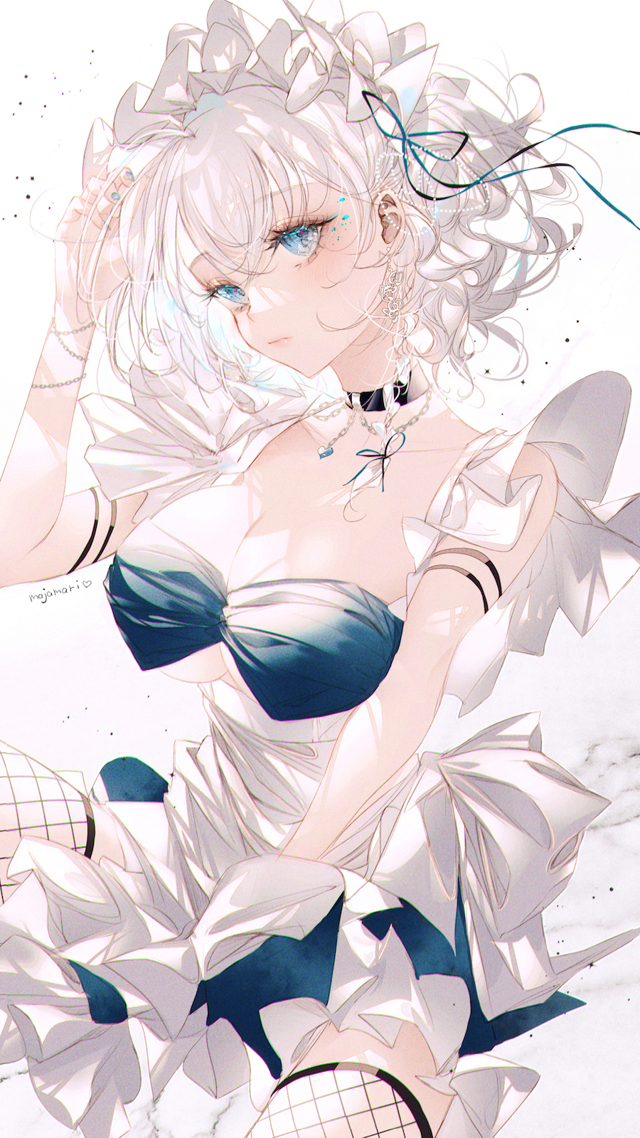 Izayoi Sakuya - Touhou, Izayoi Sakuya, Аниме, Anime Art, Majamari, Чокер