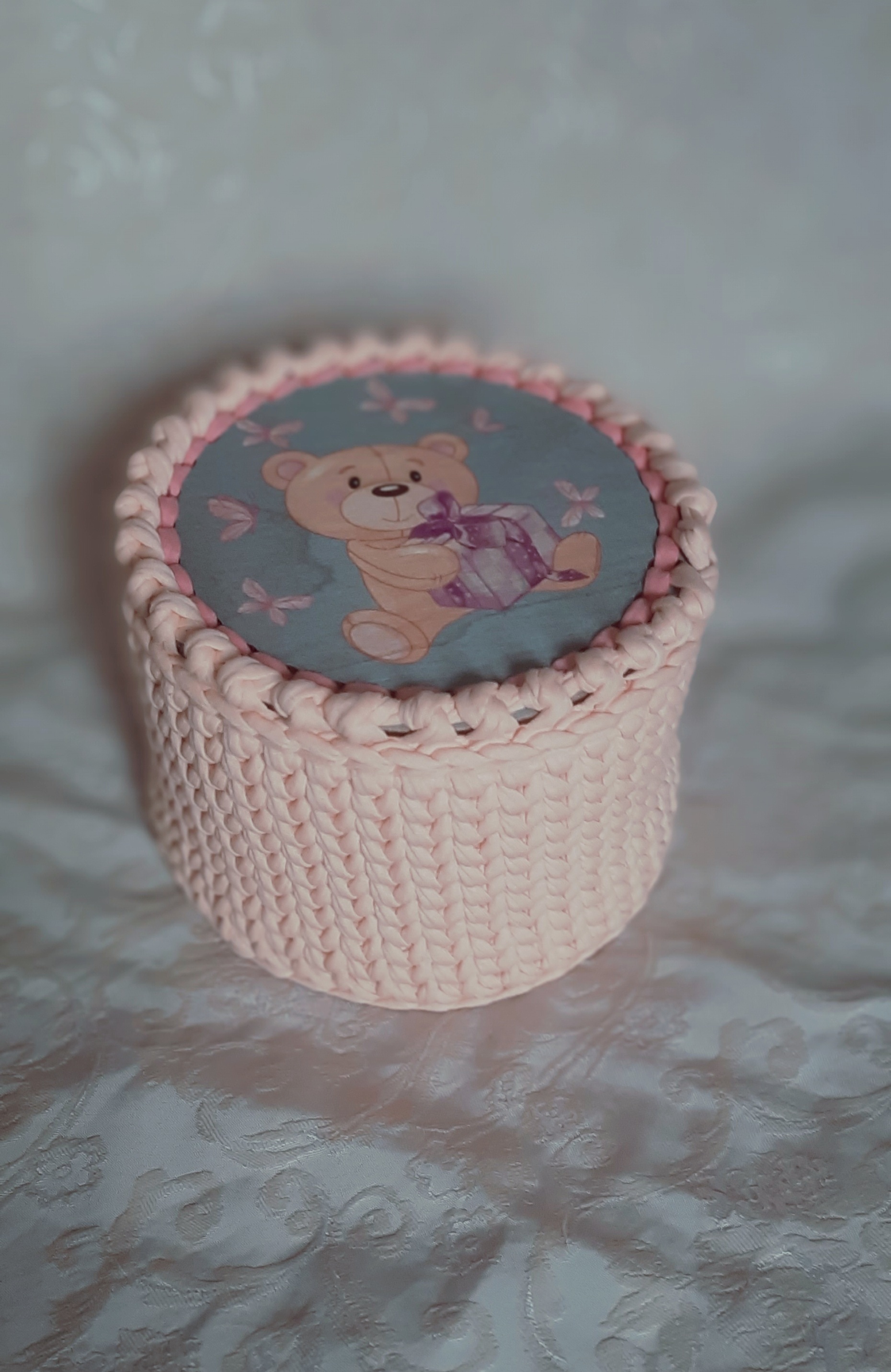 Knitted yarn baskets - My, Crochet, First post, Baskets, Longpost