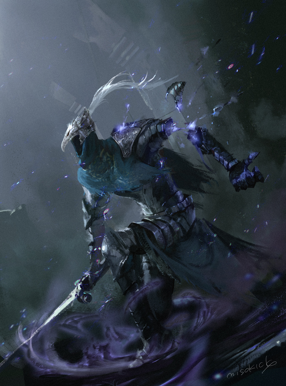 Void-Stricken - Drawing, Dark souls, Knight Artorias, Artorias, Knights, Art