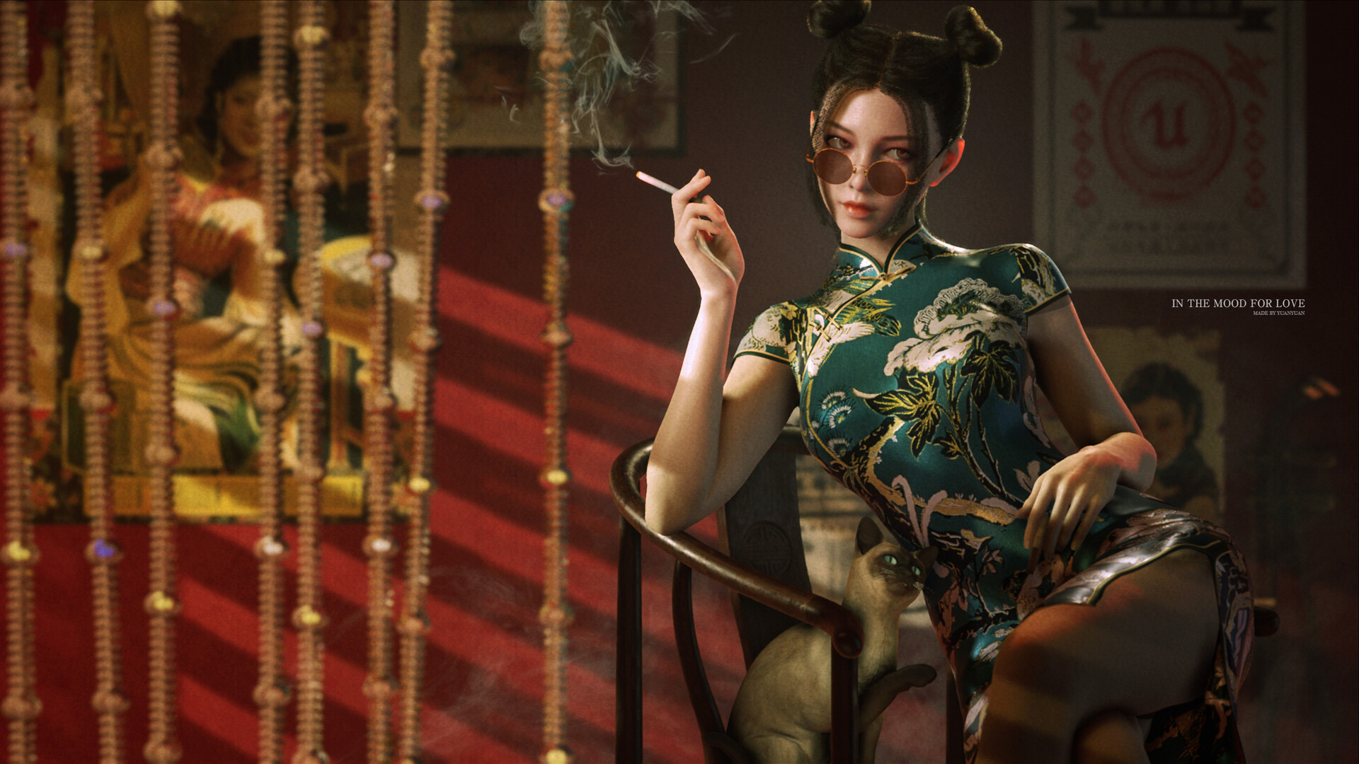 Smoking woman - Artstation, 3D, Art, Tobacco, Cigarettes, Drawing, Digital drawing, Creation, Longpost