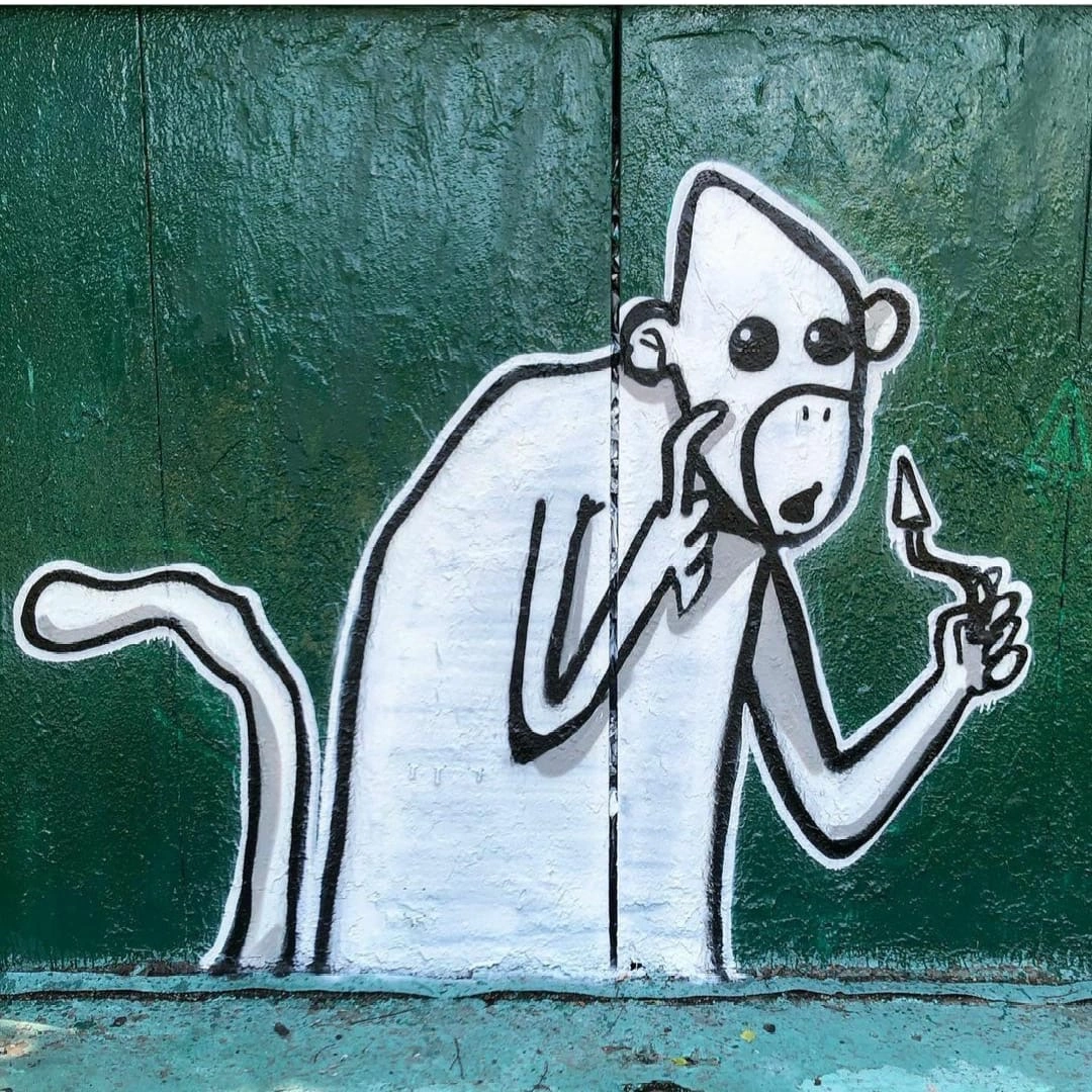 Обезьяна граффити