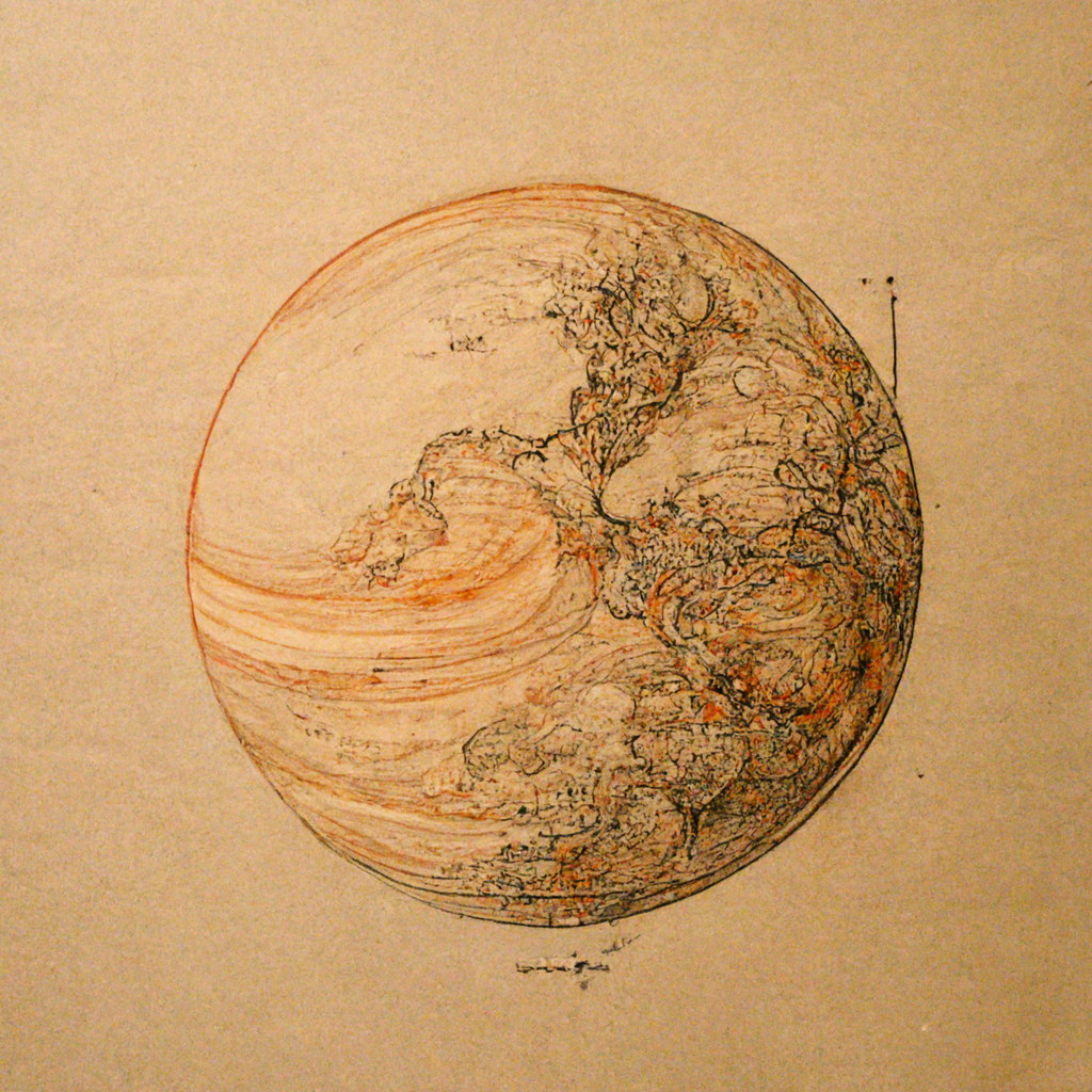 Map of the planet Venus through the eyes of Midjourney - Cards, Midjourney, Venus, Longpost