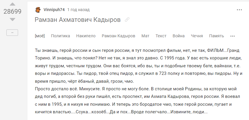 Рамзан Кадыров год спустя - Политика, Рамзан Кадыров, Сво, Картинка с текстом