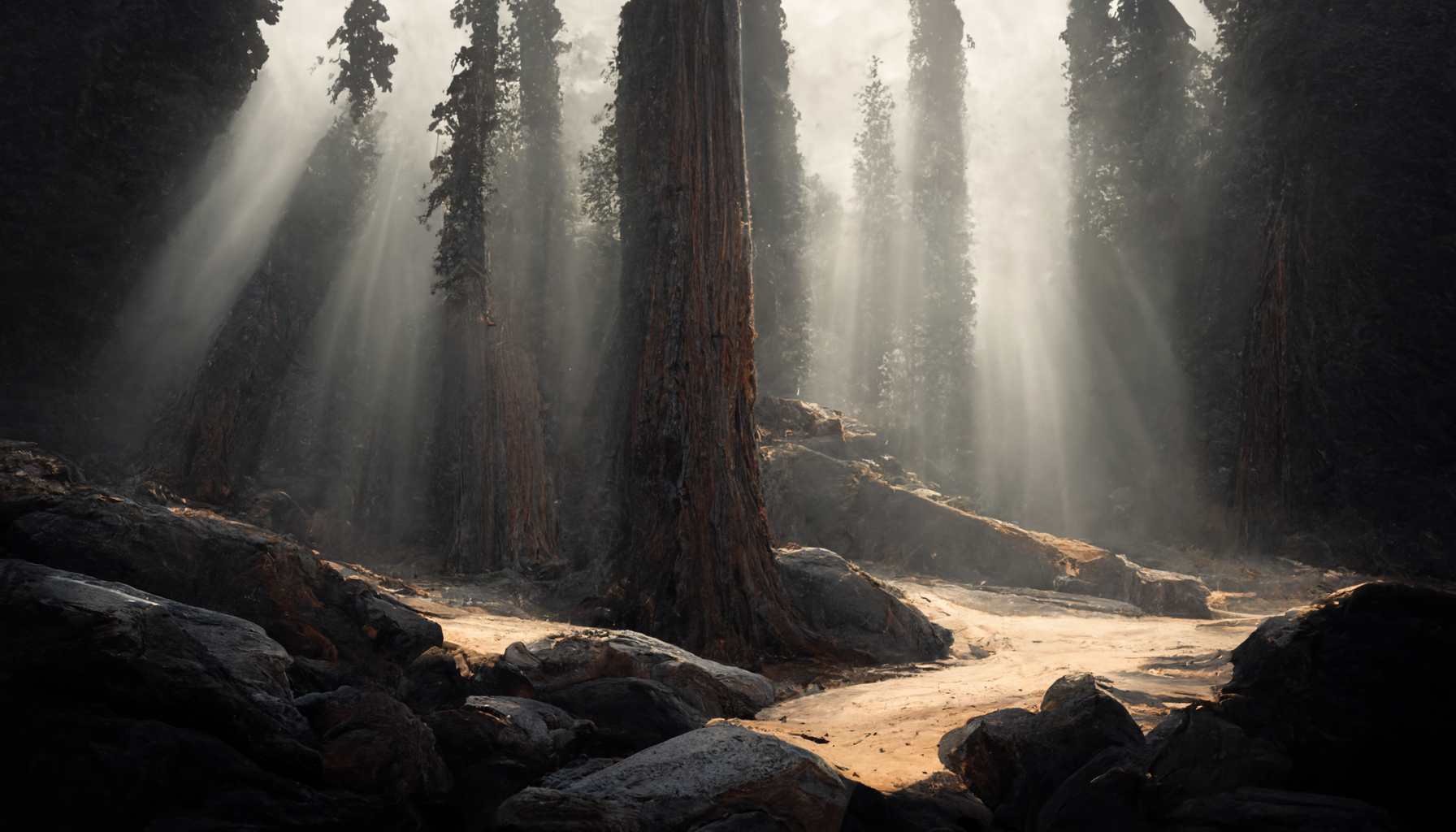 midjourney. Sequoia National Park - My, Midjourney, Нейронные сети, Art, USA, National park, Nature, Longpost