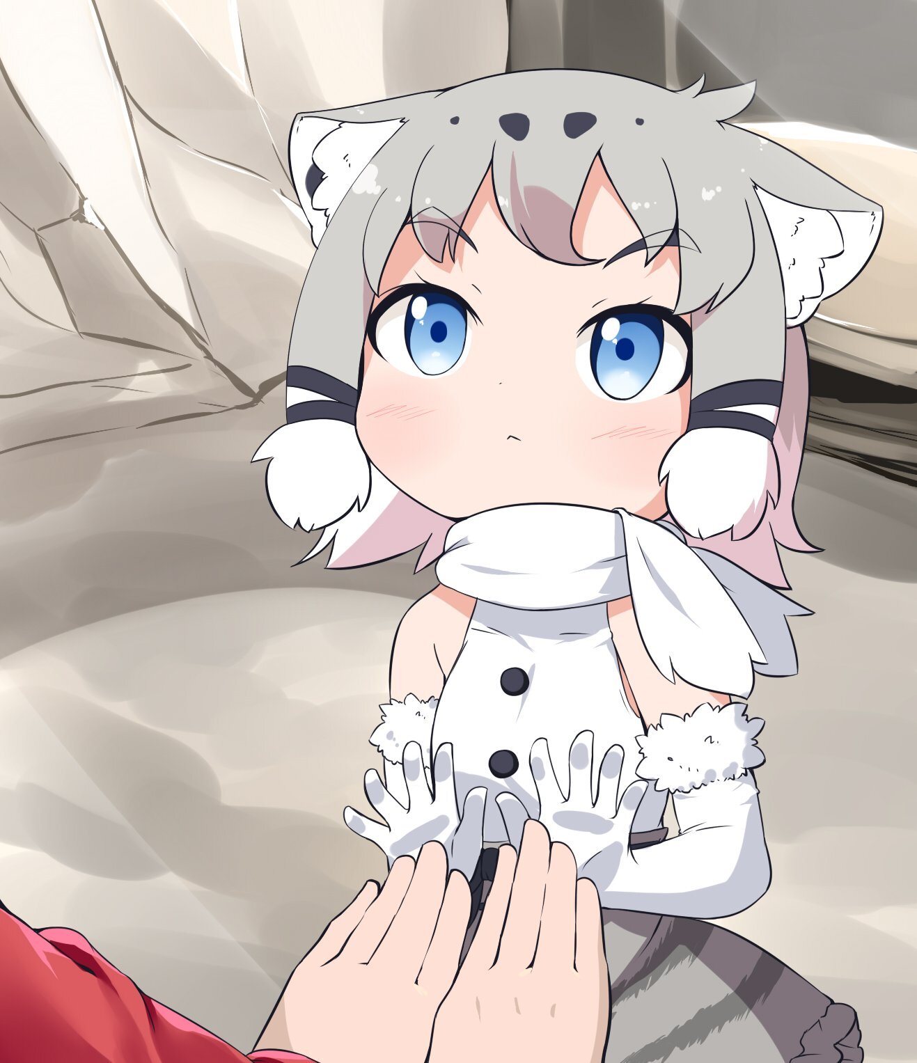 Manul-chan wants to be stroked - Anime, Anime art, Original character, Pallas' cat, Humanization