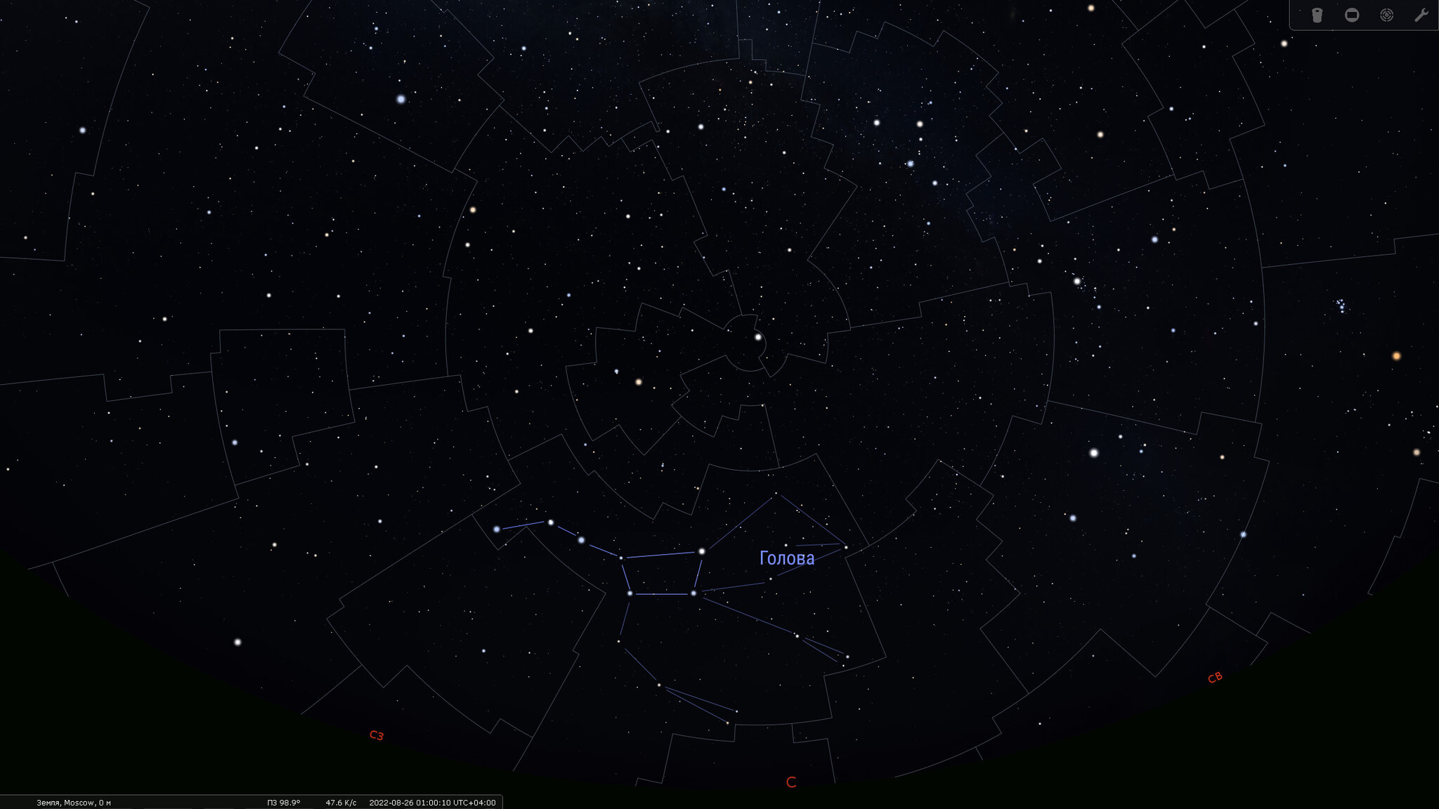 Night from 20 to 21 August 2022. Visibility of the Moon and planets. Circumpolar constellations - part 4 - My, Astronomy, Astronomical calendar, Planet, Constellations, Longpost