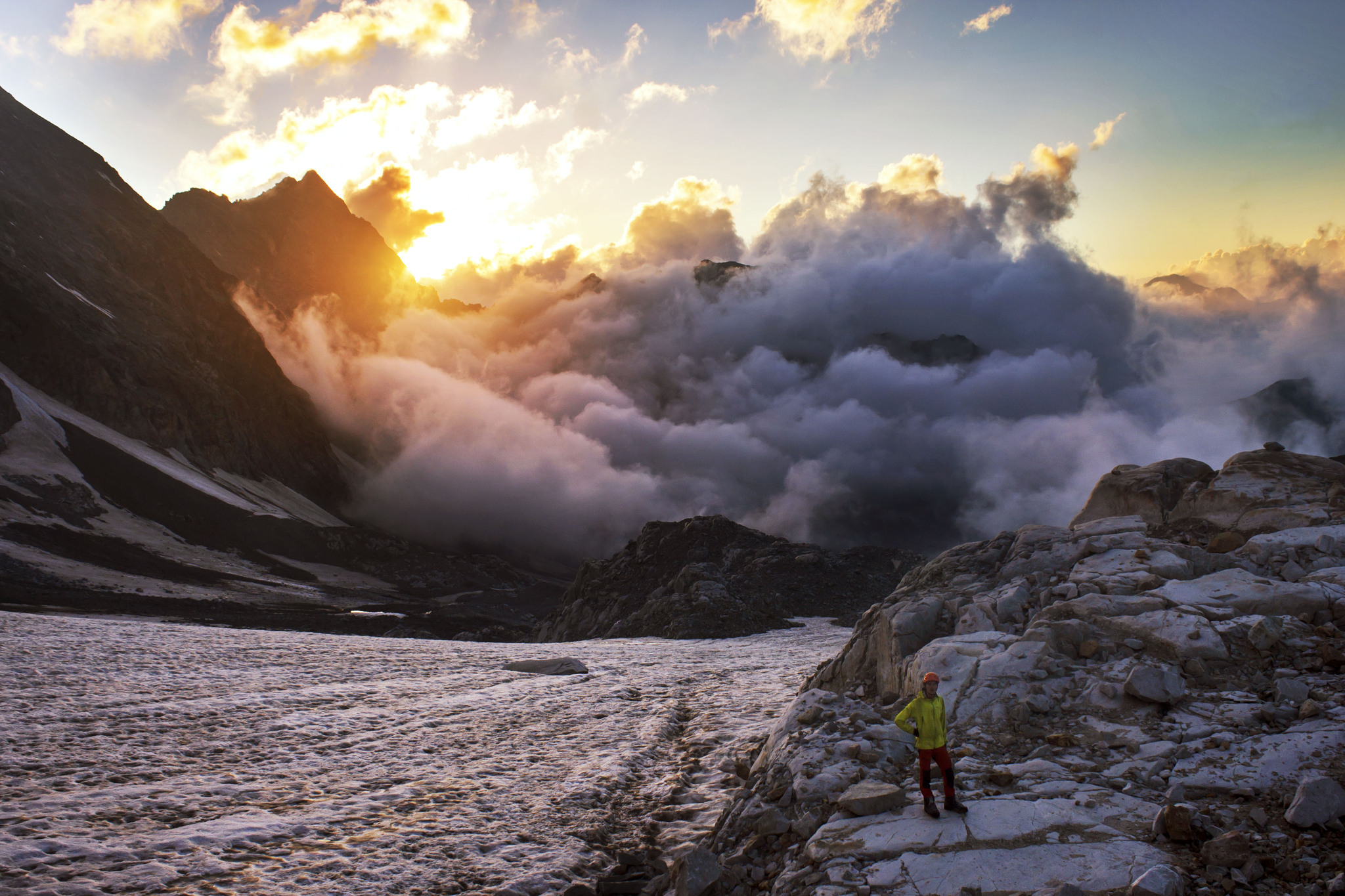 At the end of a long day - My, Caucasus, Hike, The mountains, Sunset, Mountain tourism, The photo