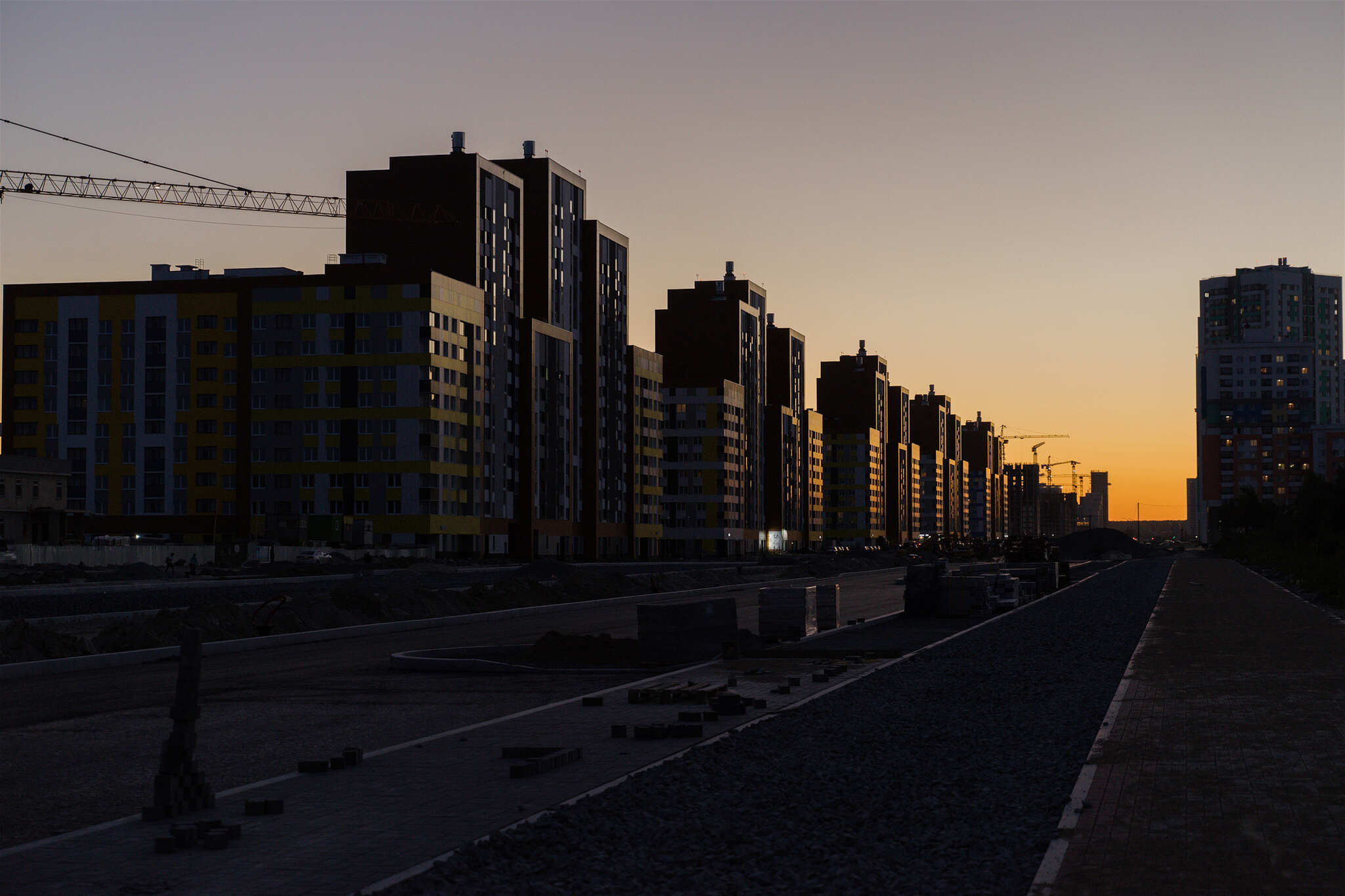 Sunset in Academic District - My, Yekaterinburg, Architecture, Sunset, Photographer, The photo, Night city