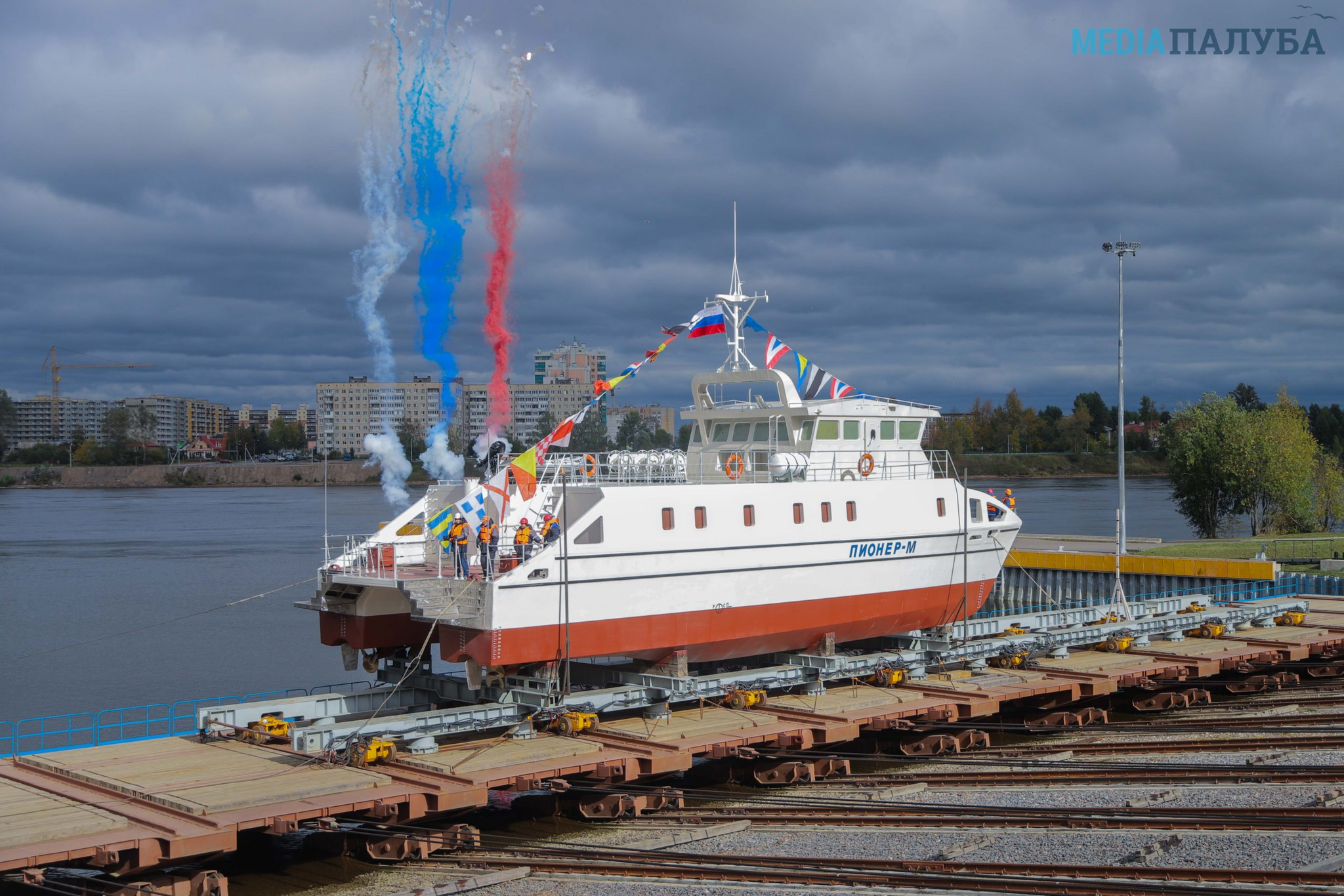 Built in St. Petersburg for SevSU, the R/V Pioneer-M headed for Sevastopol. It contains technologies for unmanned navigation - news, Russia, Shipbuilding, Saint Petersburg, Sevastopol, Longpost