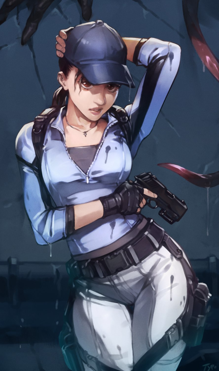 jill valentine (resident evil and 1 more) drawn by minyanyako