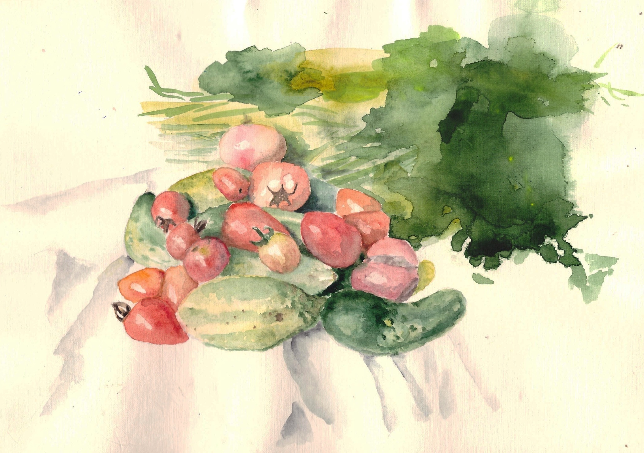 Watercolor - My, Watercolor, Still life