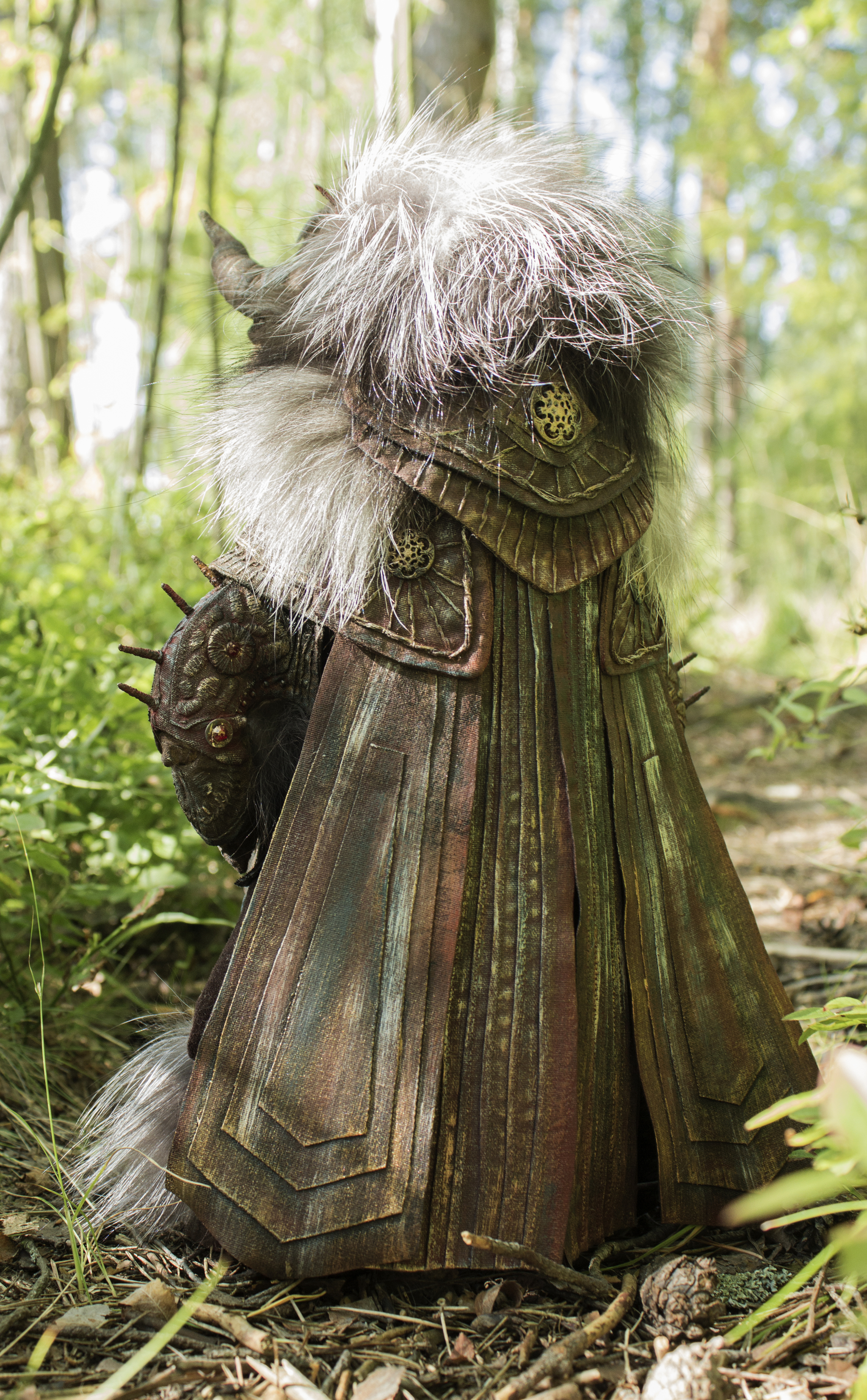 Took a new height - my Ox Viking - My, Needlework with process, Textile doll, Викинги, Interior toy, Longpost