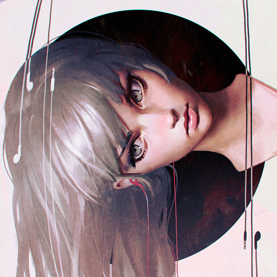 Circles - Art, Artstation, Girls, 2D, 3D, Ilya Kuvshinov, Antoine Dupuis