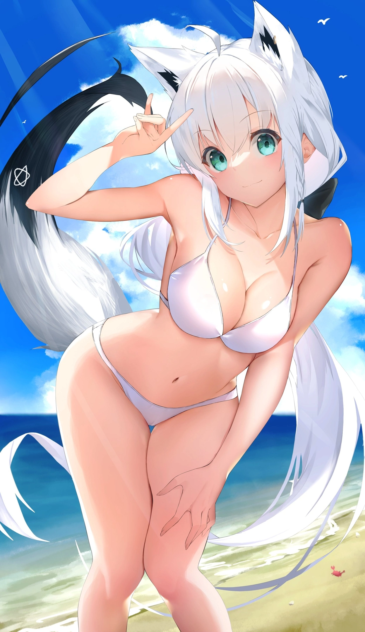 Shirakami fubuki - NSFW, Anime, Anime art, Shirakami fubuki, Hololive, Kurokami Fubuki, Longpost