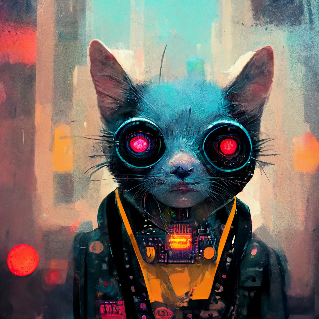 Cyber cat cyberpunk фото 63