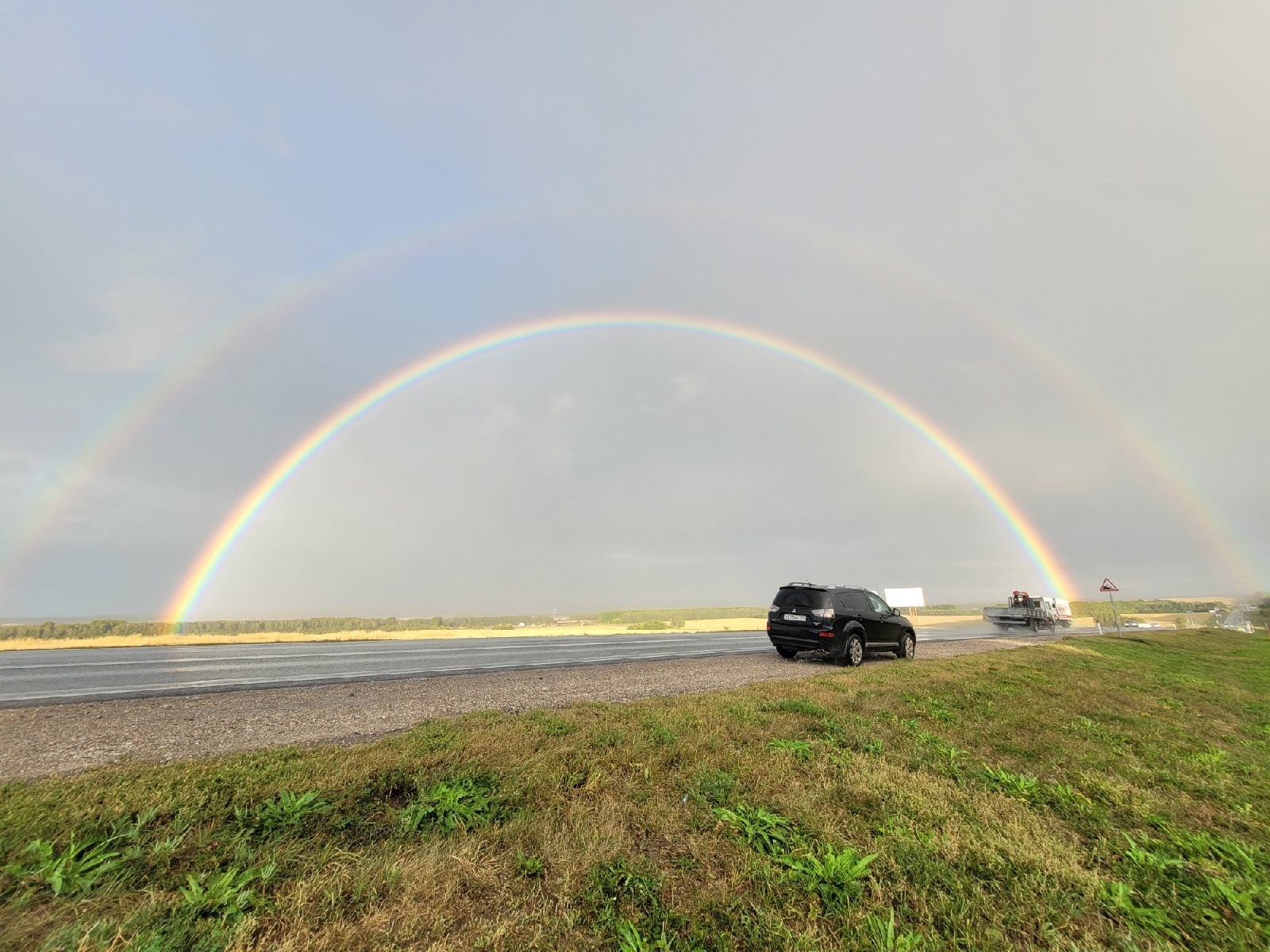 Double Rainbow - Rainbow, Double Rainbow, Novosibirsk region, Sky