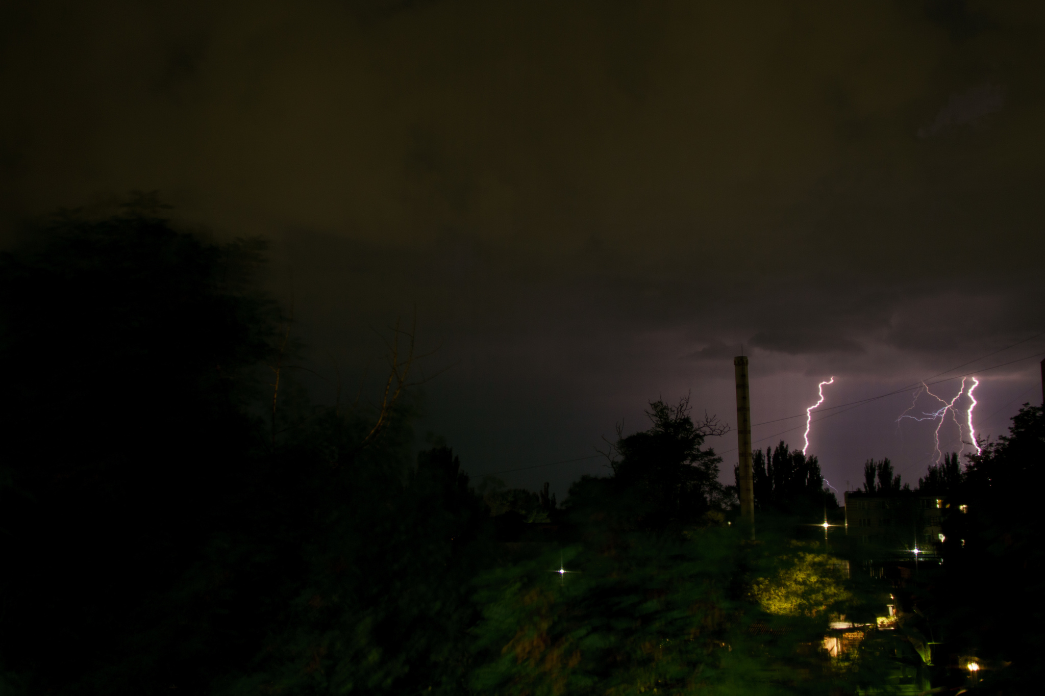 LexaZ's response to Caught - My, The photo, Landscape, Thunderstorm, Lightning, Reply to post, Clouds, Longpost