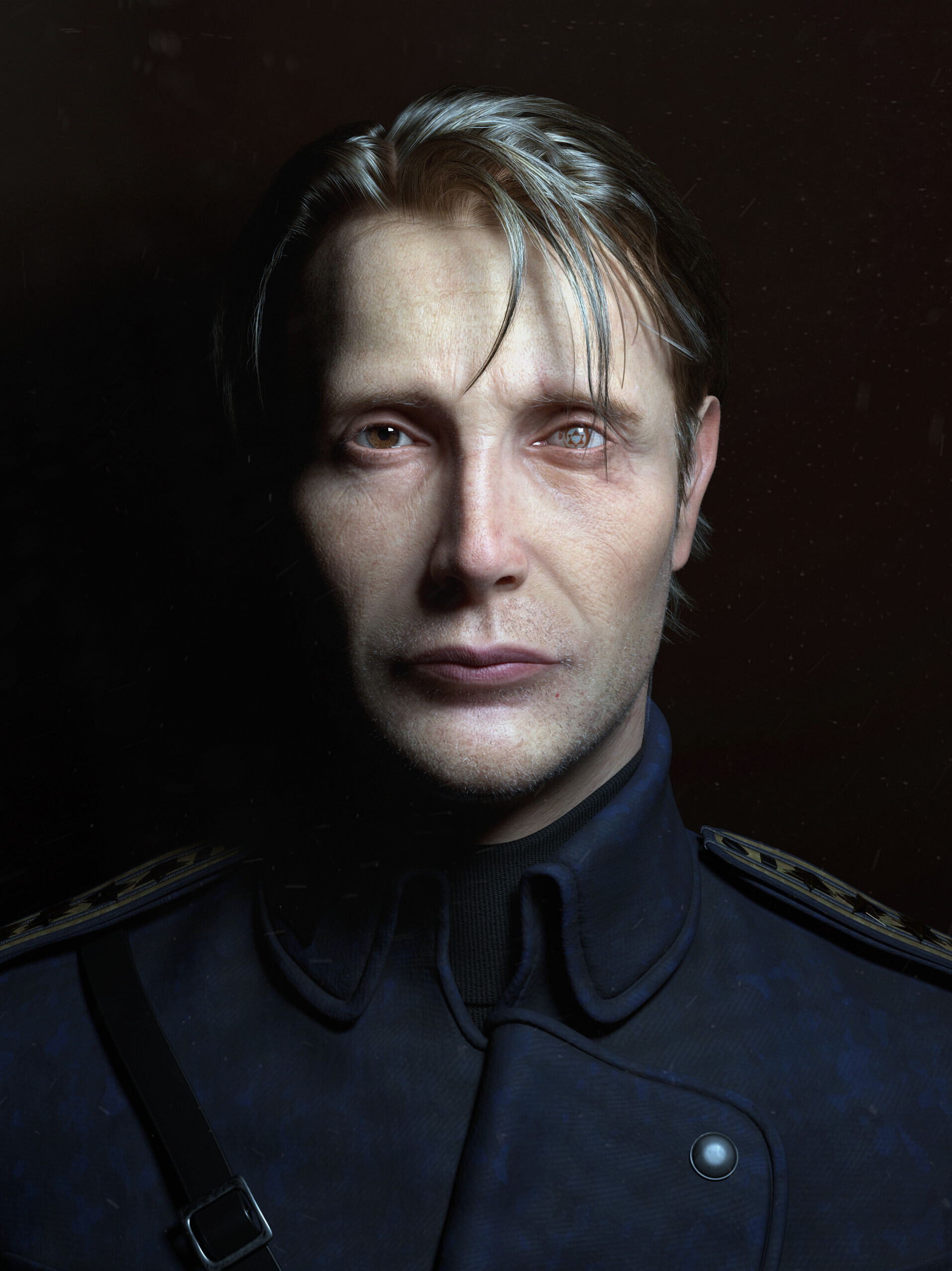 King Bradley - Art, Artstation, Anime, Fullmetal alchemist, King Bradley, Actors and actresses, Mads Mikkelsen, 3D, Longpost