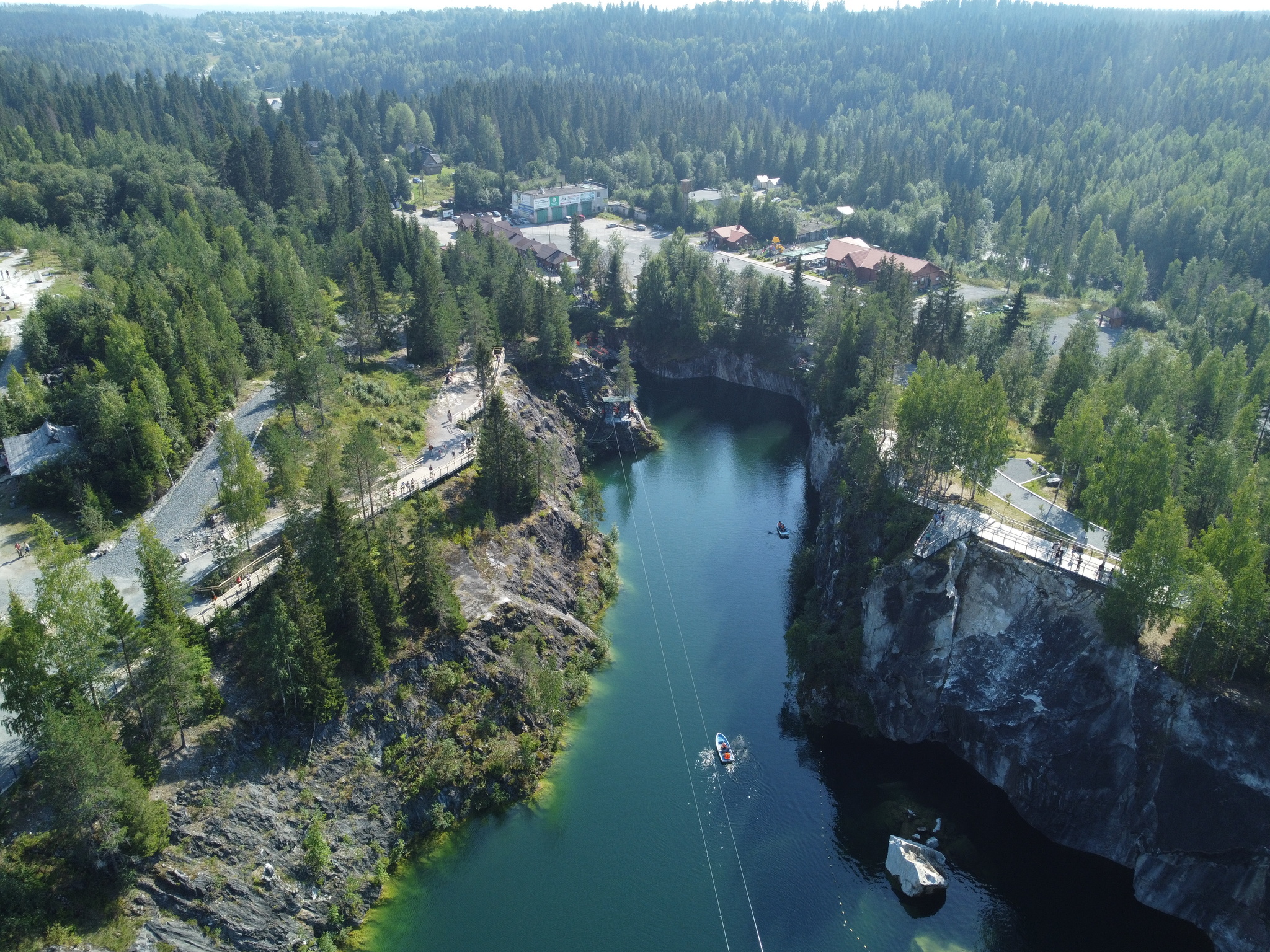 Ruskeala mountain park - My, Aerial photography, Walk, The photo, Dji, Longpost