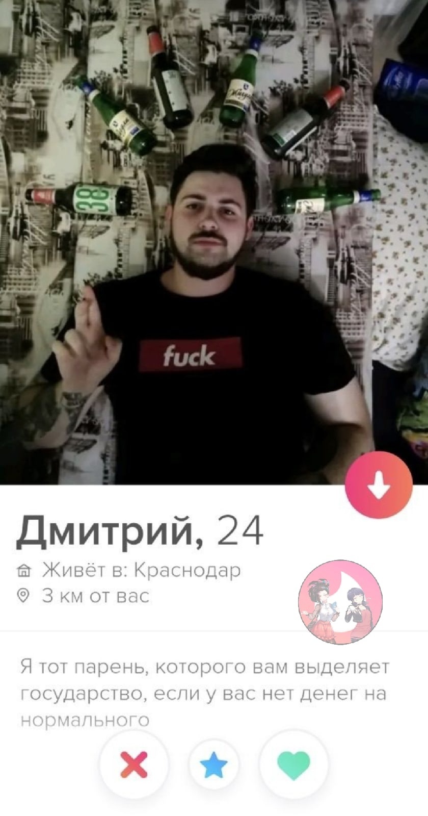 Безудержное веселье на сайтах знакомств - Юмор, Из сети, Скриншот, Tinder, Сайт знакомств, Анкета, Профиль, Мат, Длиннопост