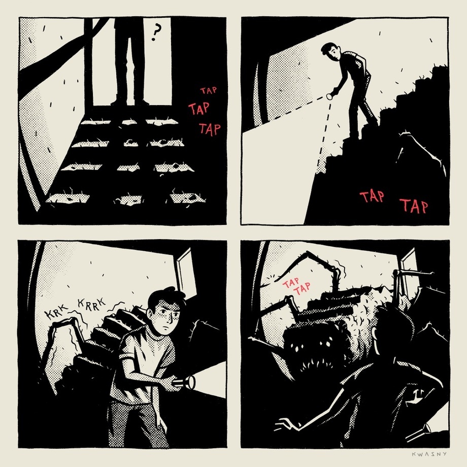 Response to the post Four-page horror comics from Monaux - Comics, Horror, Longpost, Kripota, Reply to post, Monaux