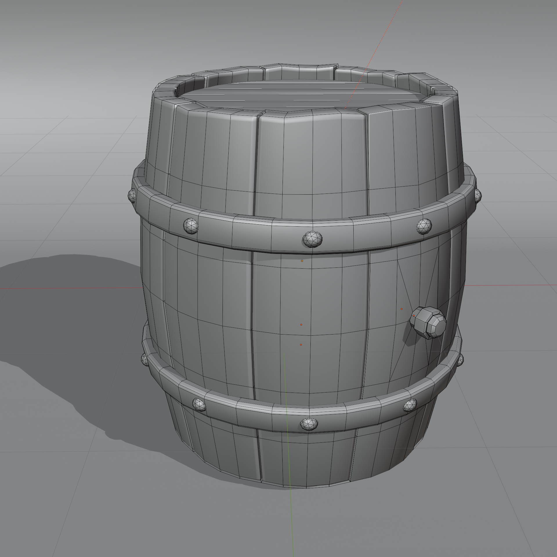 stylized barrel - My, 3D, Blender, 3D modeling, Stylization, Longpost