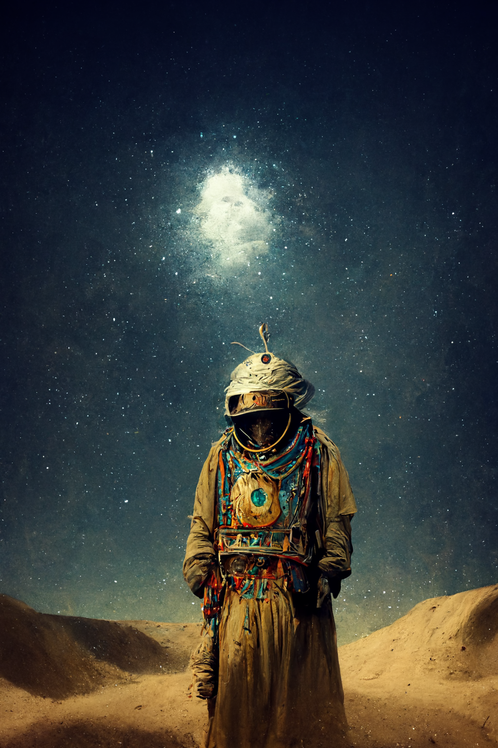 Space Shamans by Midjourney - My, Нейронные сети, Midjourney, Art, Shamans, Space, Longpost