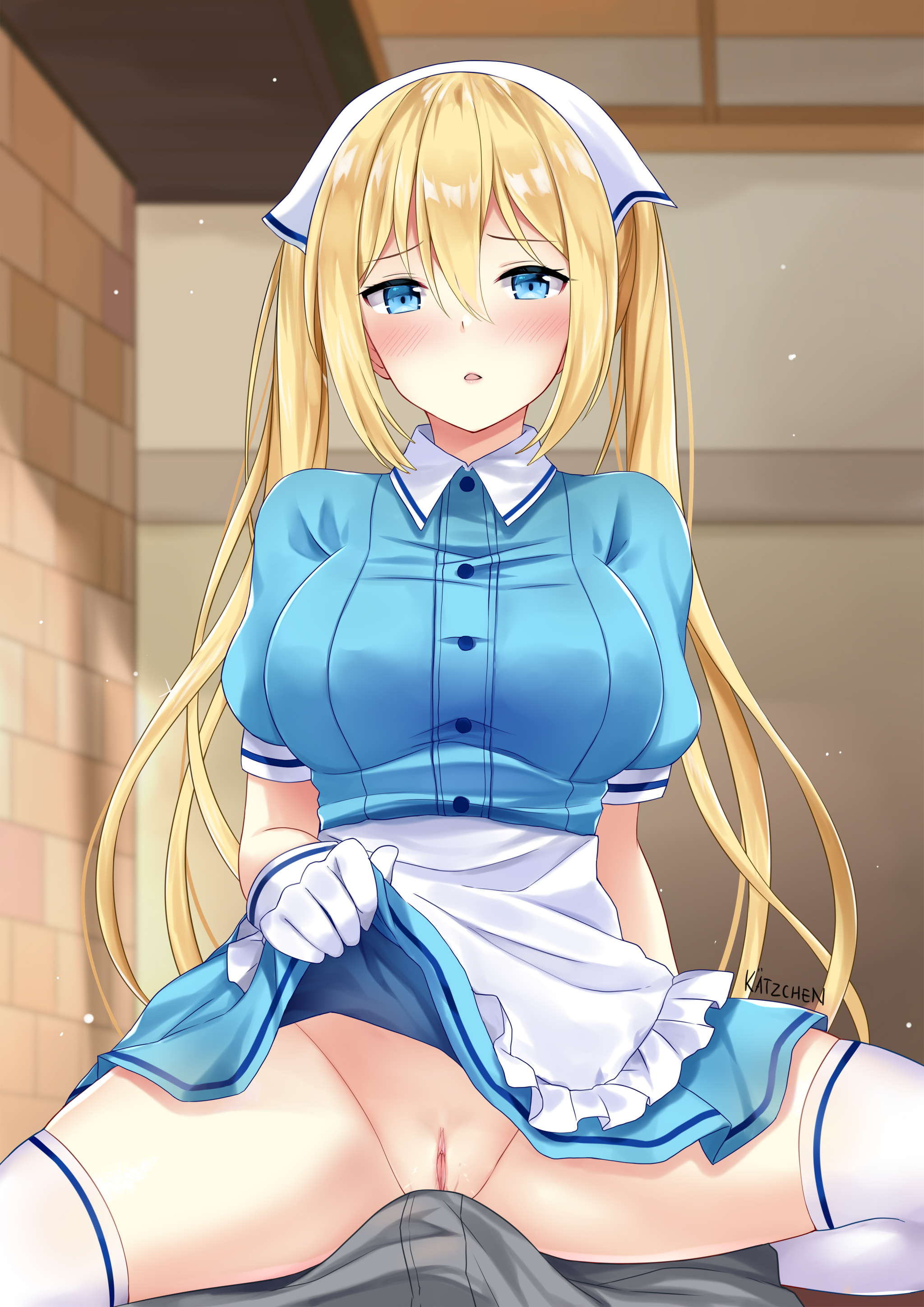 Hinata kaho - NSFW, Anime, Anime art, Art, Blend S, Hinata kaho, Kaetzchen, Labia, Stockings, Hand-drawn erotica, Erotic