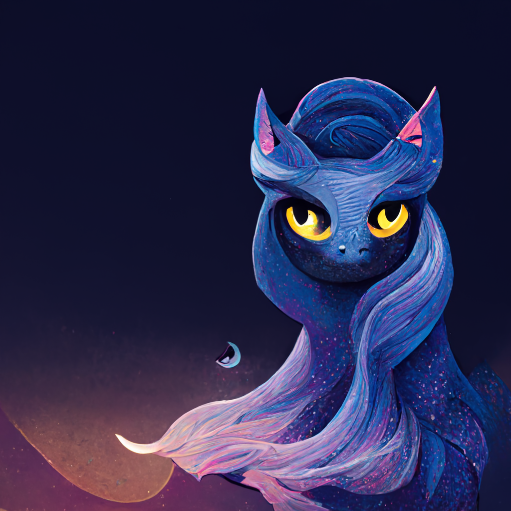 Princesses through the eyes of a neural network - My little pony, Princess luna, Princess celestia, Twilight sparkle, Midjourney, Longpost