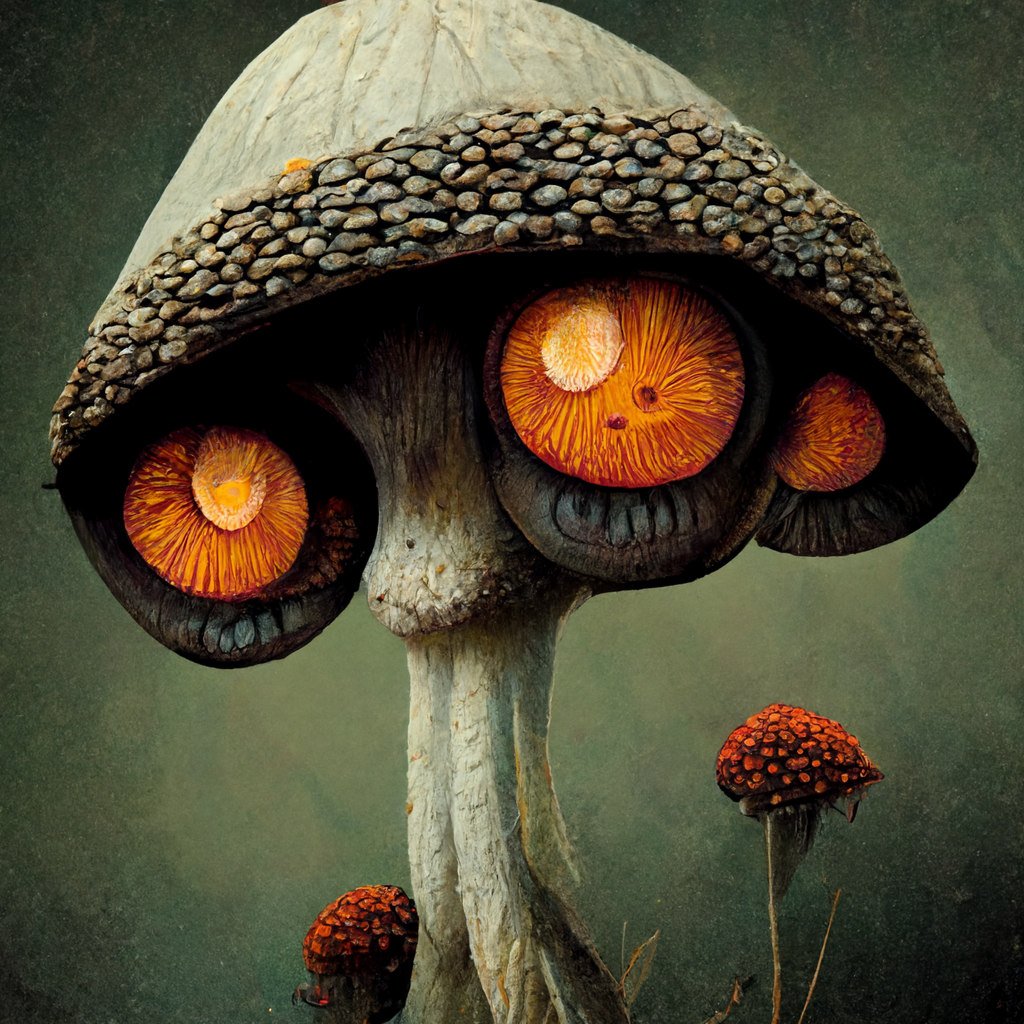 And in Ryazan we have mushrooms with eyes, they eat them, they look - Midjourney, Ryazan, Mushrooms, Нейронные сети, Longpost