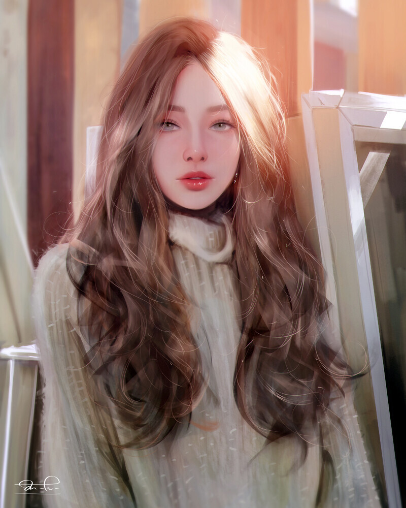 Girl - Art, Artstation, Girls, Kittichai Rueangchaichan