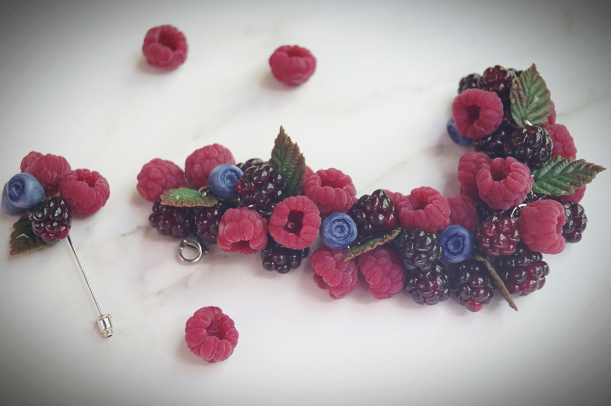 The same bracelet that made a splash in my work! - My, Лепка, Needlework without process, With your own hands, Summer, Berries, Women, Girls, Creation, Art, Polymer clay, Raspberries, beauty, beauty of nature, Nature, Longpost