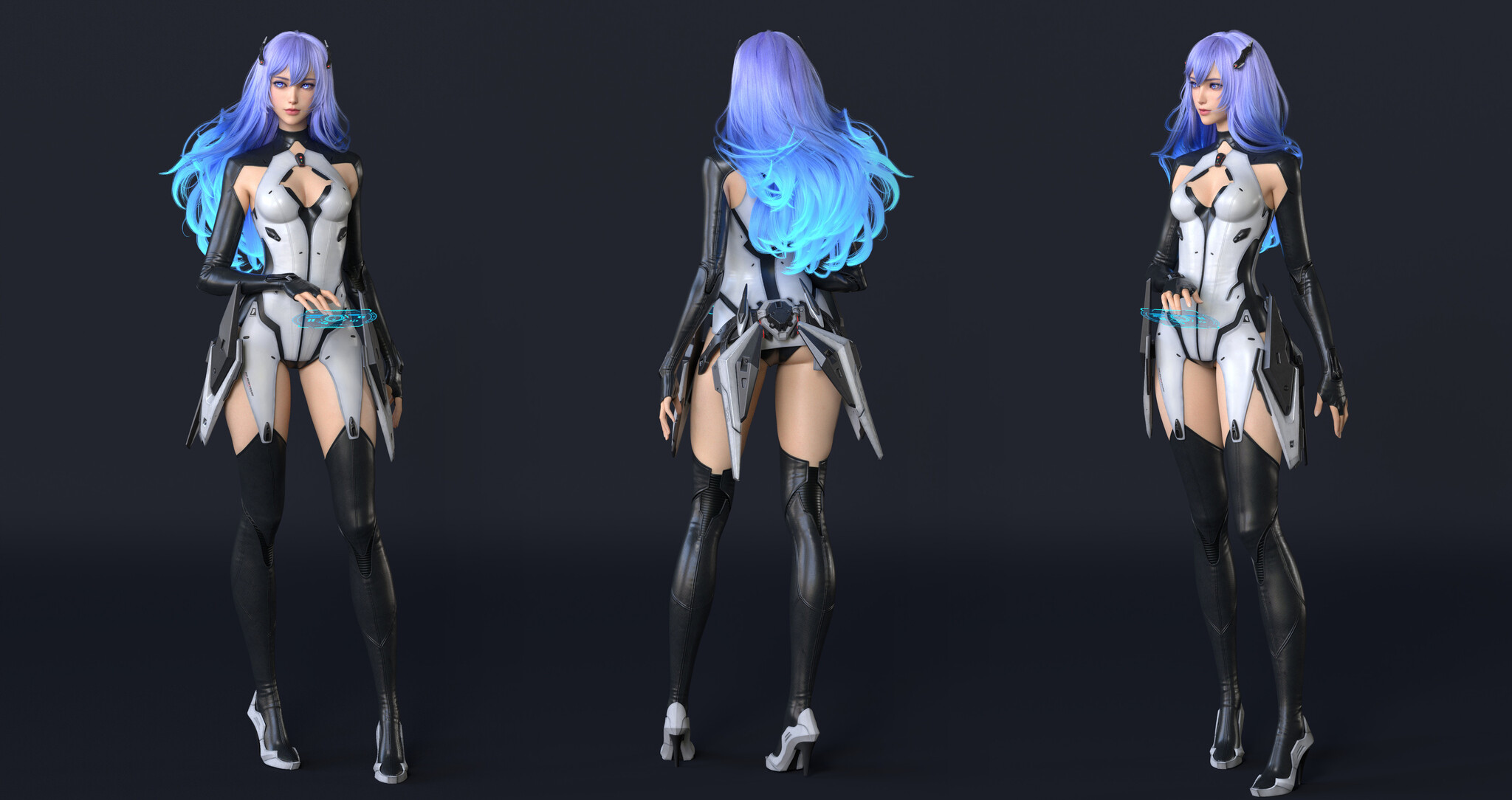 Lacia - Арт, Artstation, Аниме, Beatless, Lacia, 3D, Anime Art, Длиннопост