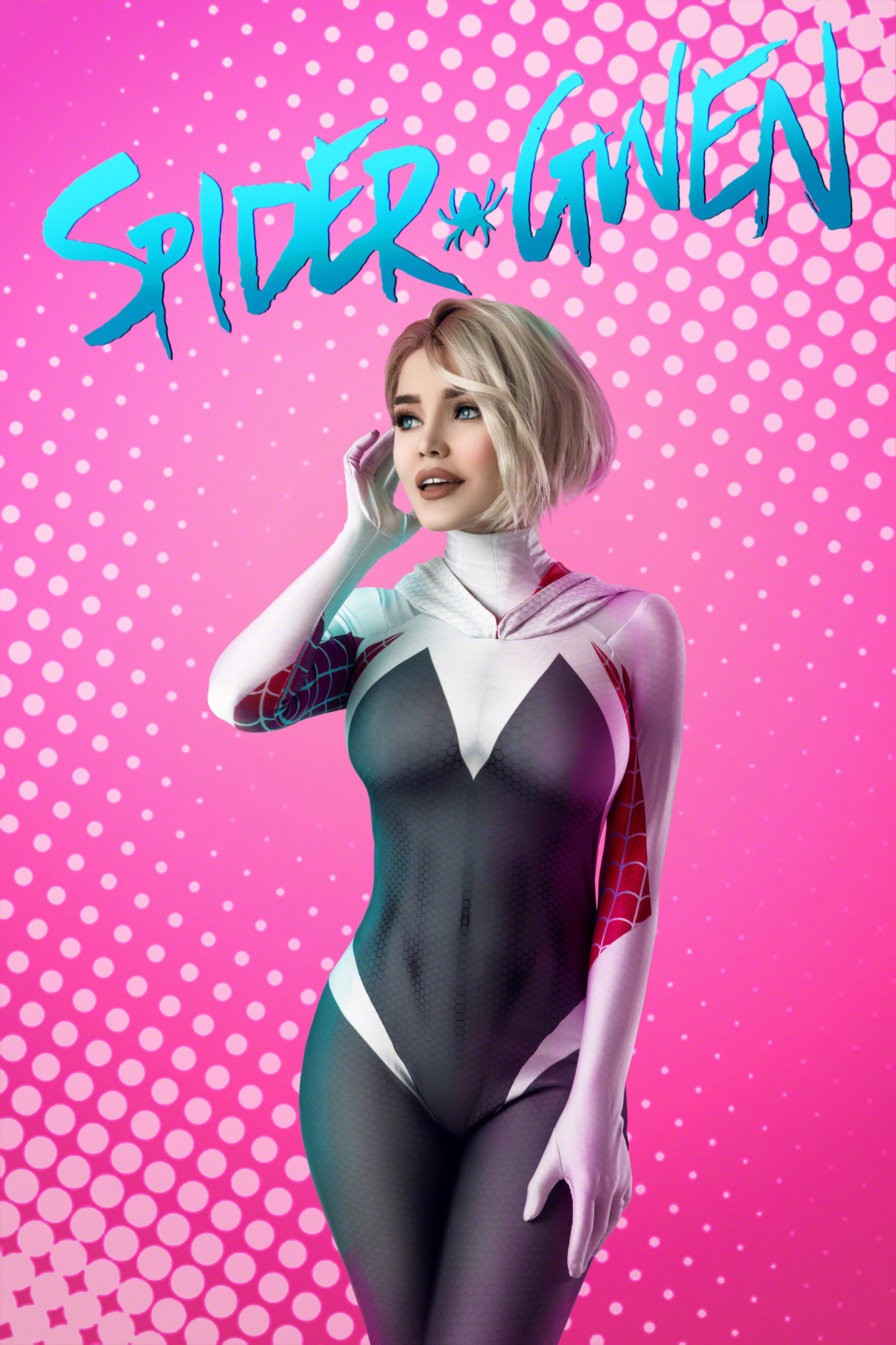 Christina Fink [Kalinka Fox] - Gwendolyn Stacy [Spider-Man: Into the Spider-Verse] - NSFW, Erotic, Cosplay, Boobs, Girls, Christina Fink, Gwen Stacy, Spiderman, Longpost, Girl with tattoo