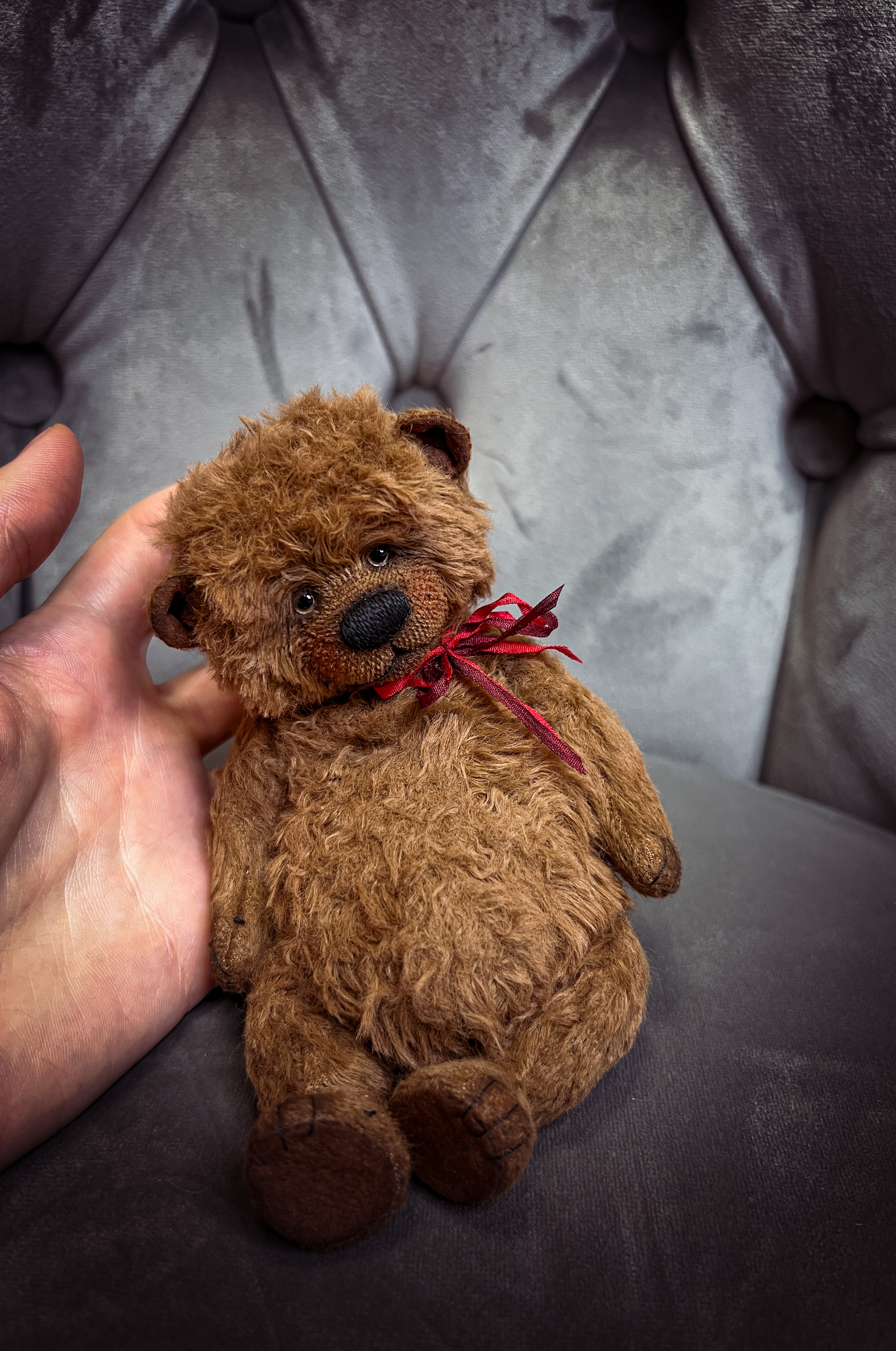 baby in a pocket - My, Teddy bear, The Bears, Handmade, With your own hands, Creation, Teddy's friends, Author's toy, Longpost, Needlework without process