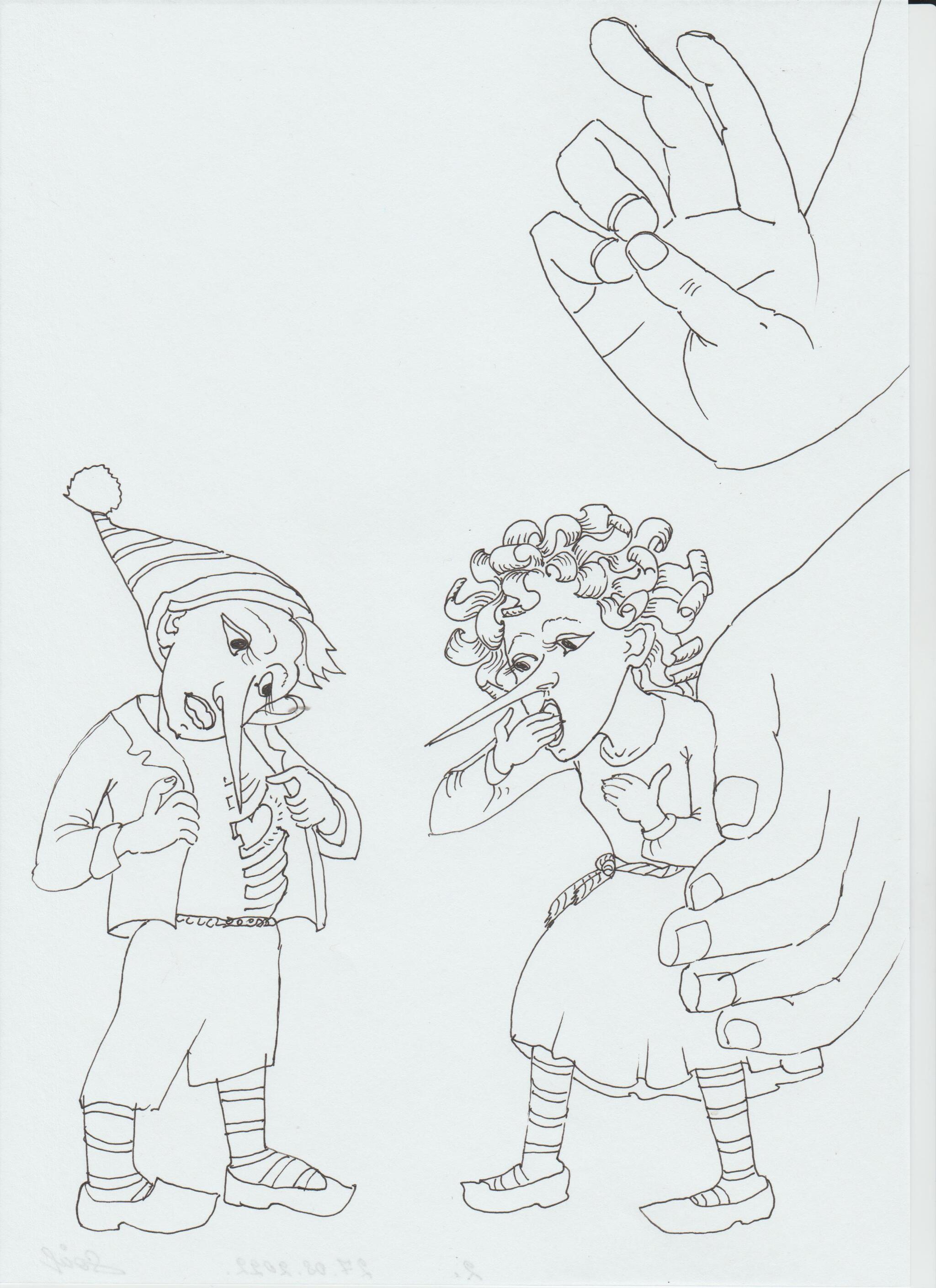 Pinocchio - My, Creator, A son, Syndrome, Tree, Pinocchio, Family, Heart, Pain, Pinocchios, Rule 63, Papa Carlo, Wife, Drawing