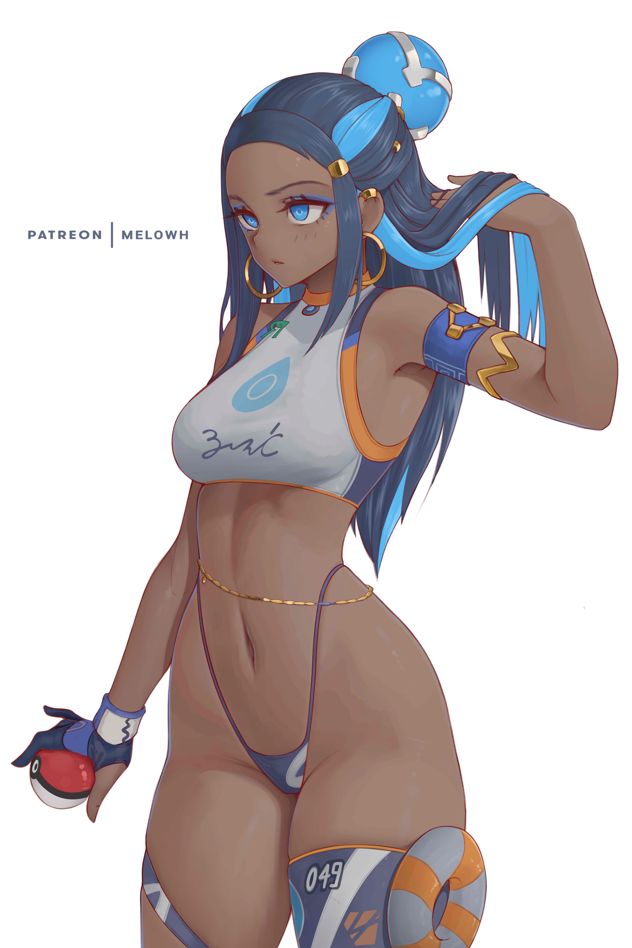 Nessa - NSFW, Pokemon sword and shield, Pokemon, Anime art, Anime, Nessa, Melowh, Art, Hand-drawn erotica, Erotic